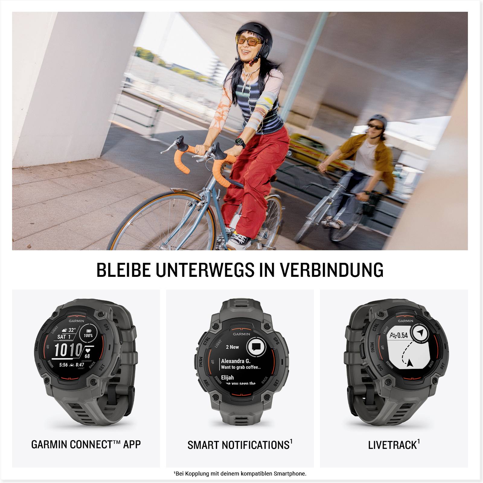 Garmin INSTINCT® E Smartwatch 45mm Schwarz, Charcoal