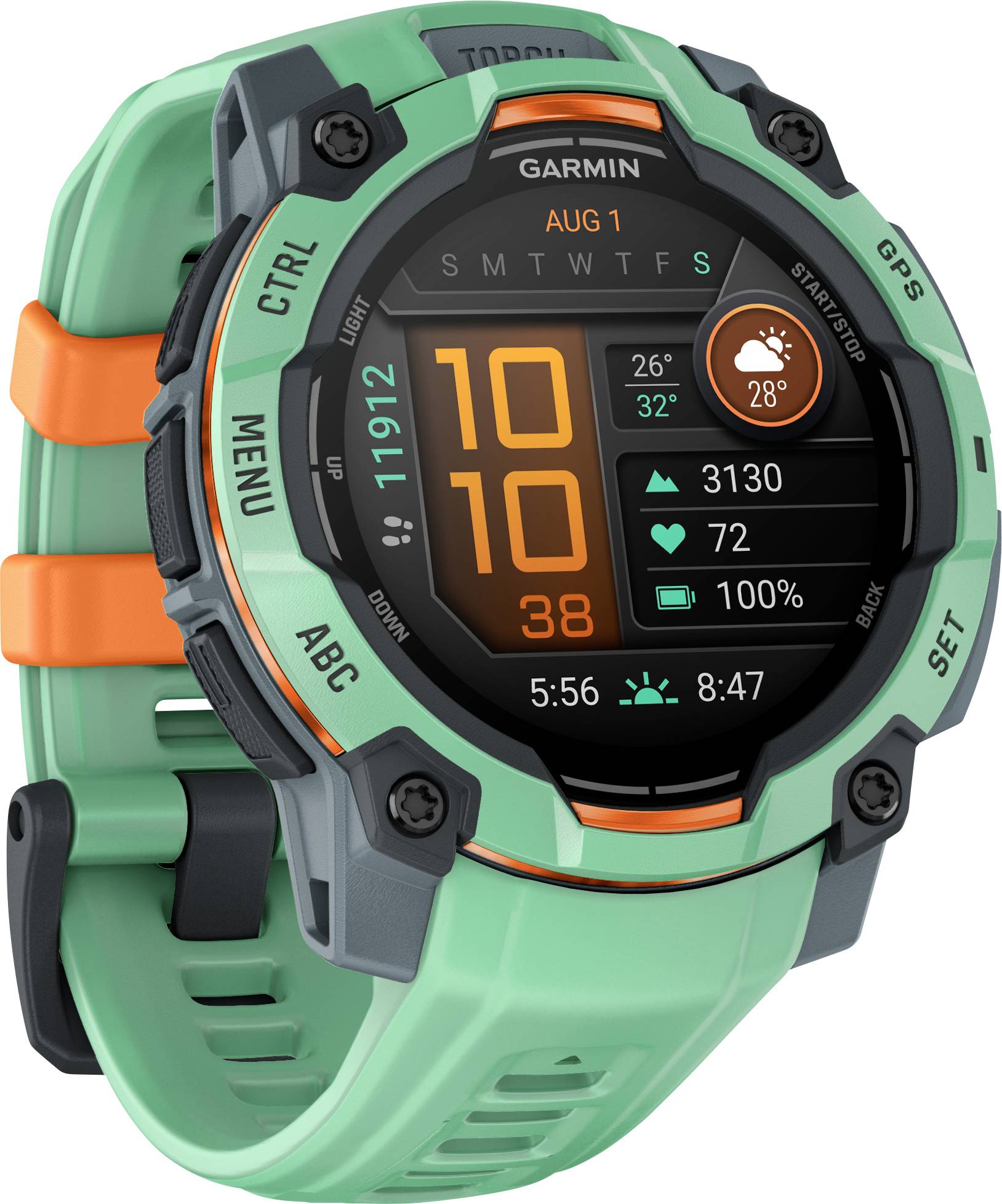Garmin INSTINCT® 3 AMOLED Smartwatch 45mm Tropical Green