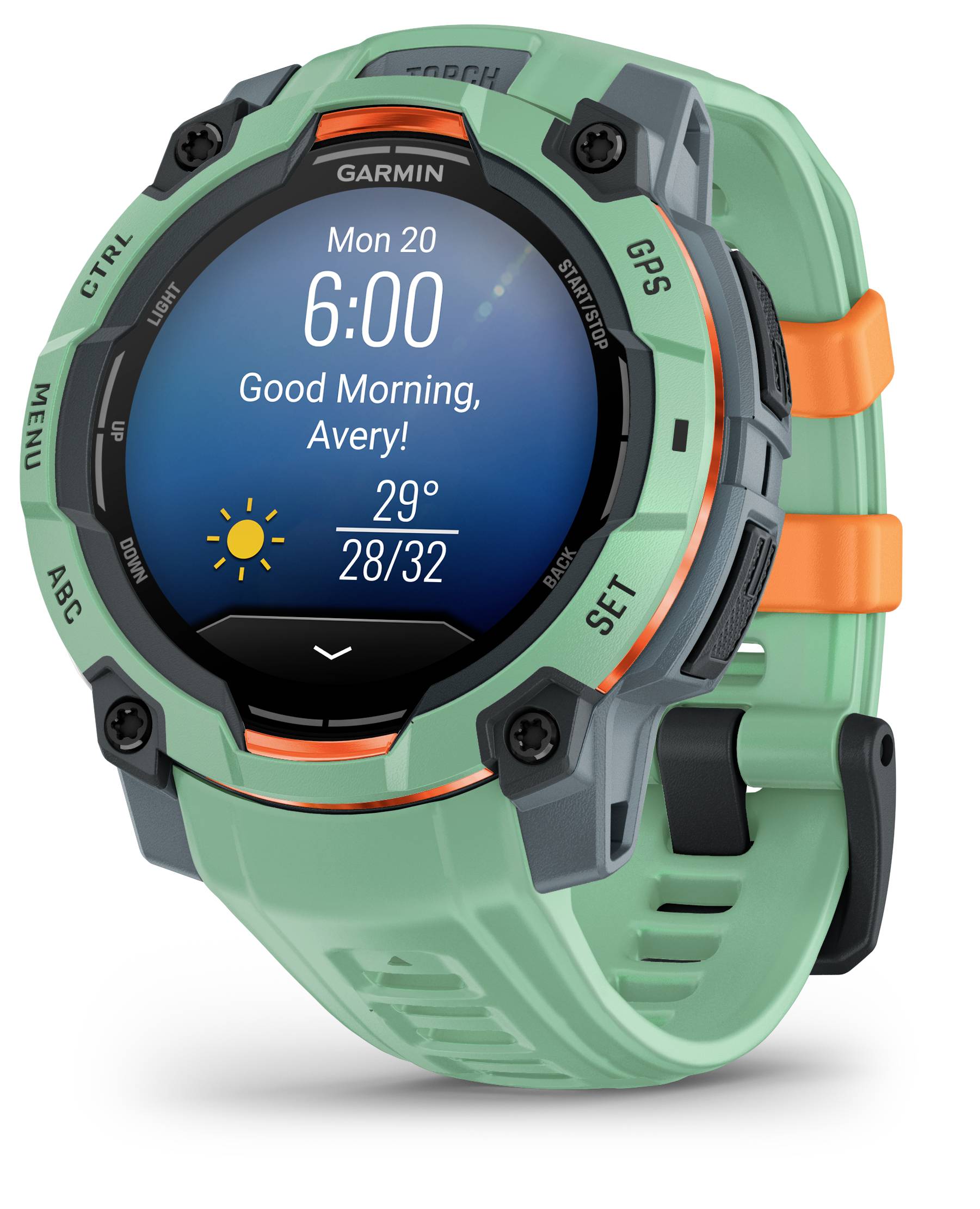 Garmin INSTINCT® 3 AMOLED Smartwatch 45mm Tropical Green