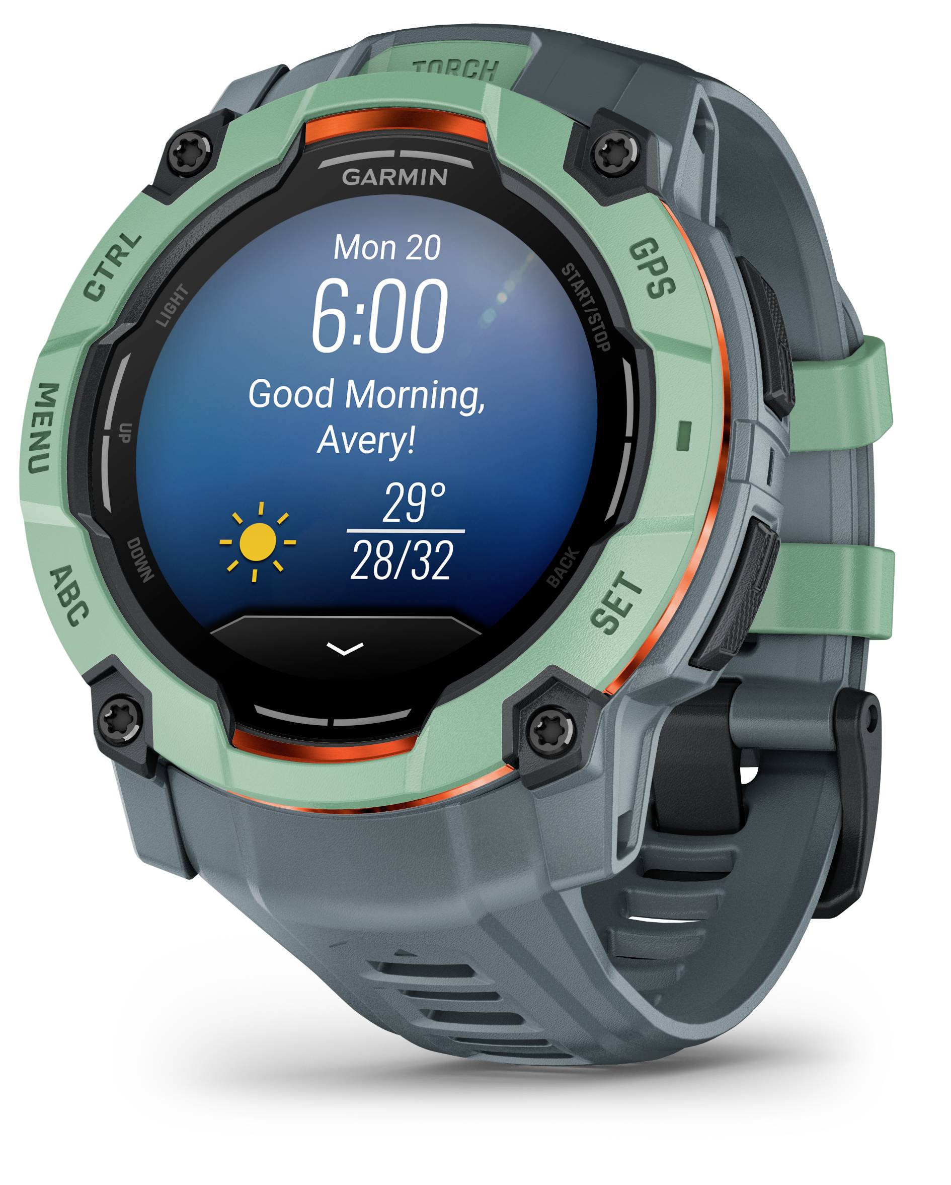 Garmin INSTINCT® 3 AMOLED Smartwatch 50mm Tropical Green