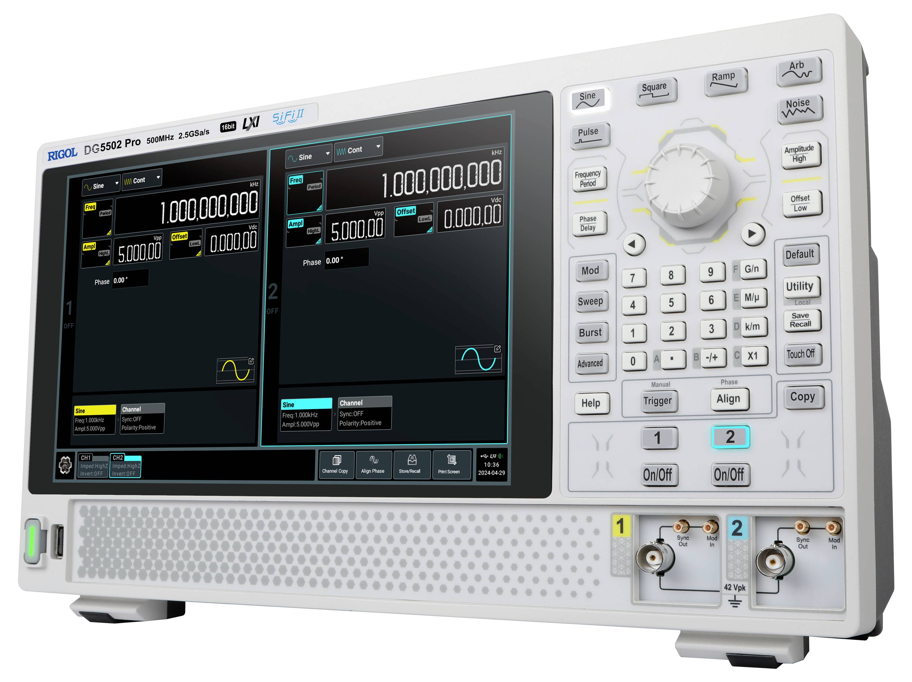 Rigol DG5502 Pro Funktionsgenerator netzbetrieben