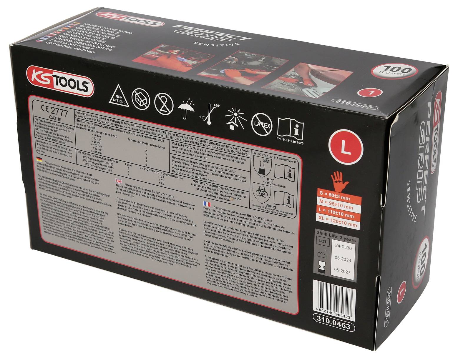 KS Tools 310.0463 100 St. Einweghandschuh