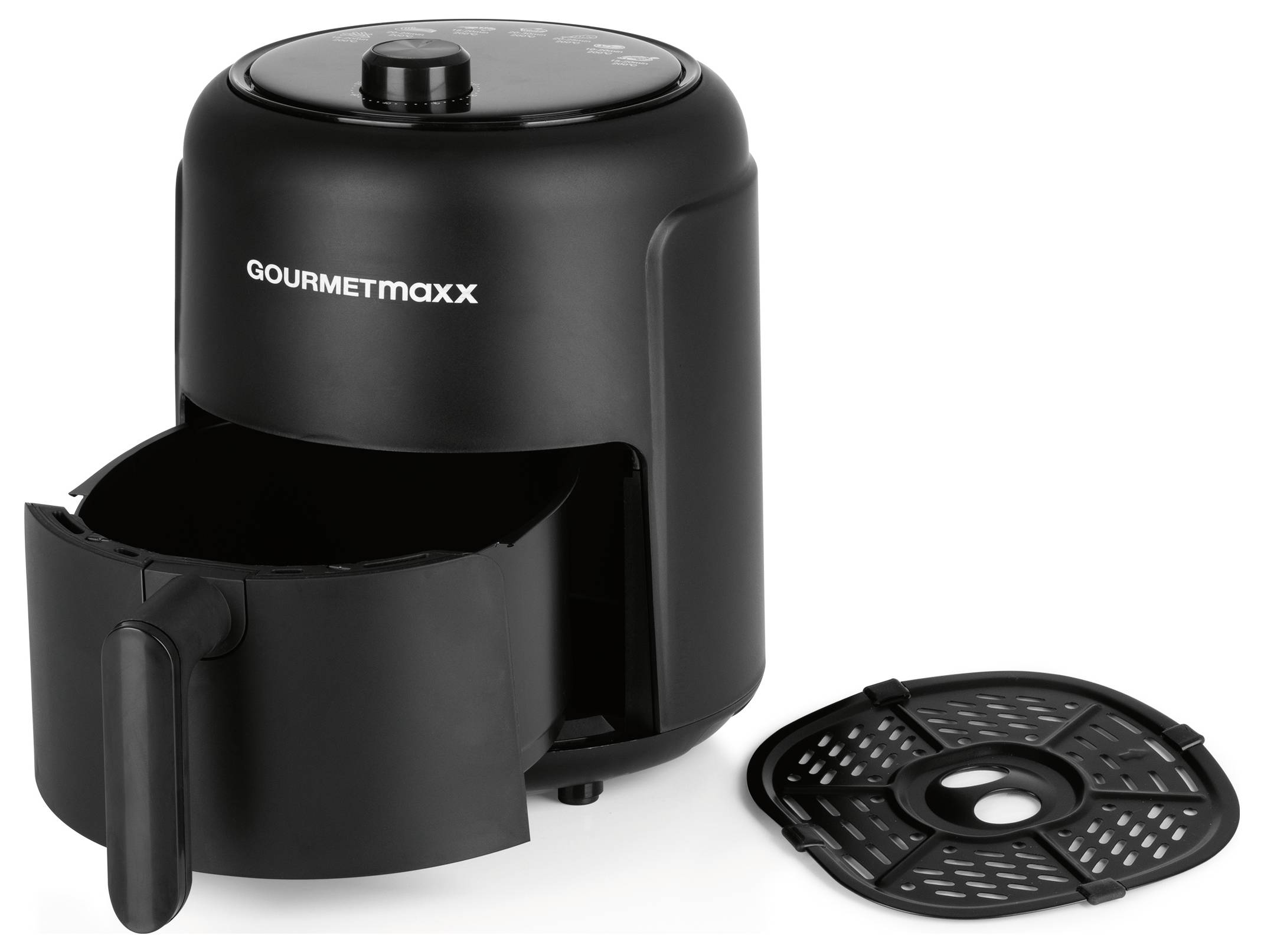 GourmetMaxx Heißluft-Fritteuse 2,3l 1000W schwarz Heißluft-Fritteuse 1000 W Schwarz