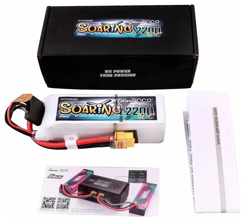 'Akkupack und Zubehör mit Box. Akkupack 