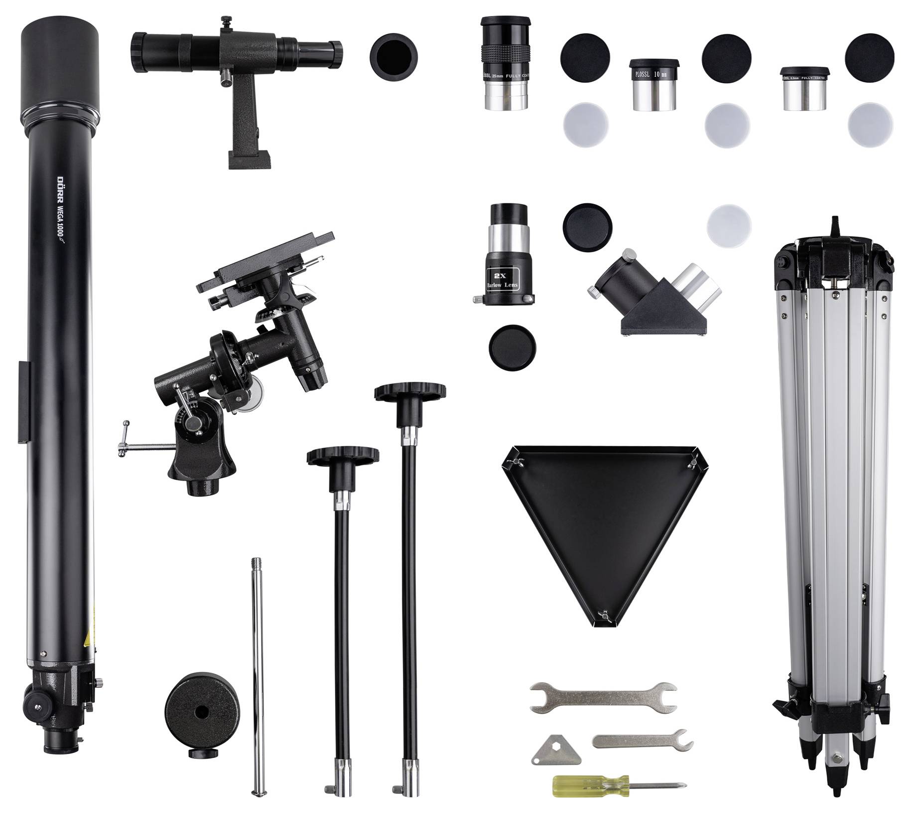 DÖRR Wega 1000 Linsen-Teleskop Achromatisch Vergrößerung 40 bis 332 x