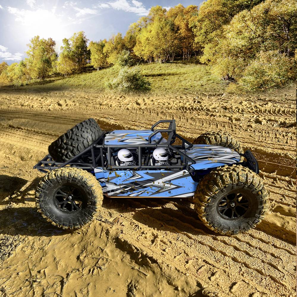 VRX AGAMA Blau-Schwarz Brushless 1:10 RC Modellauto Elektro Buggy Allradantrieb (4WD) RtR 2,4GHz Inkl. Akku und Ladegerät