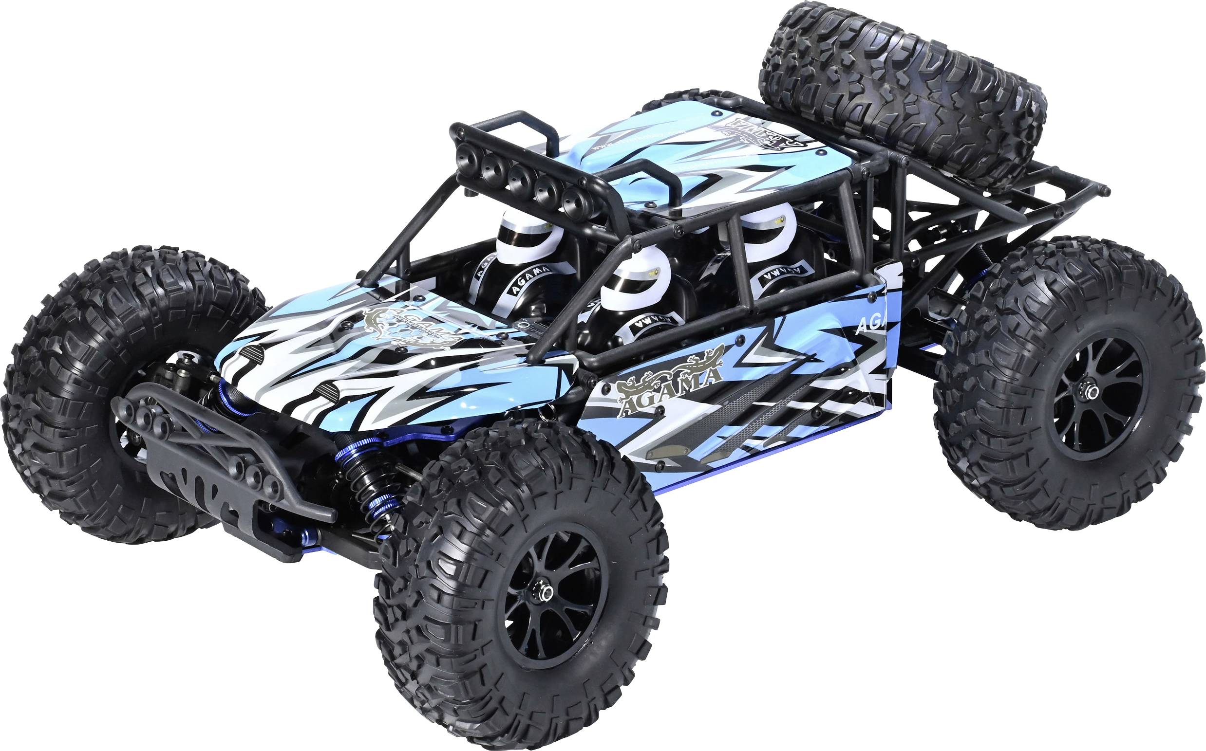 VRX AGAMA Blau-Schwarz Brushless 1:10 RC Modellauto Elektro Buggy Allradantrieb (4WD) RtR 2,4GHz Inkl. Akku und Ladegerät