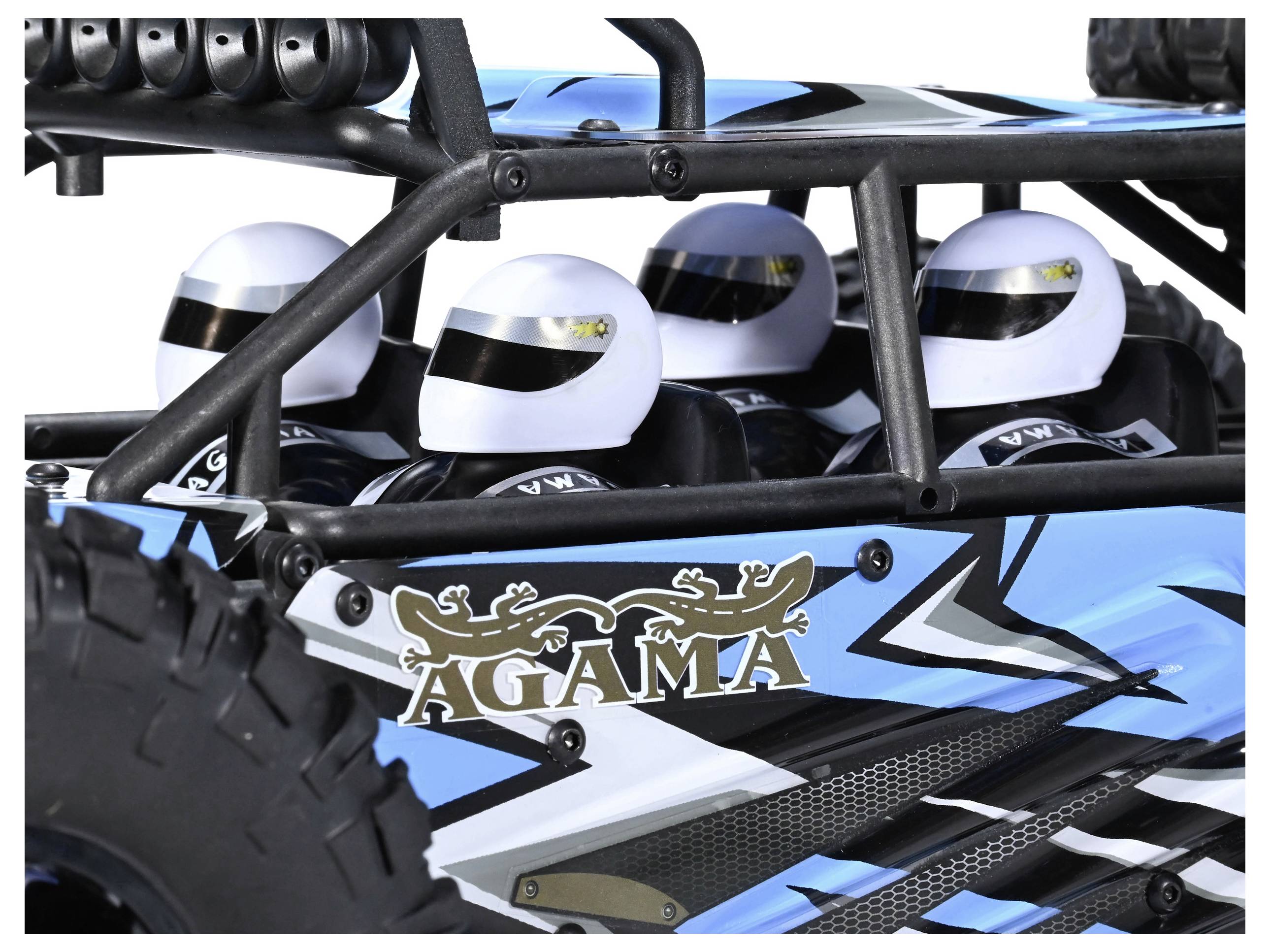 VRX AGAMA Blau-Schwarz Brushless 1:10 RC Modellauto Elektro Buggy Allradantrieb (4WD) RtR 2,4GHz Inkl. Akku und Ladegerät