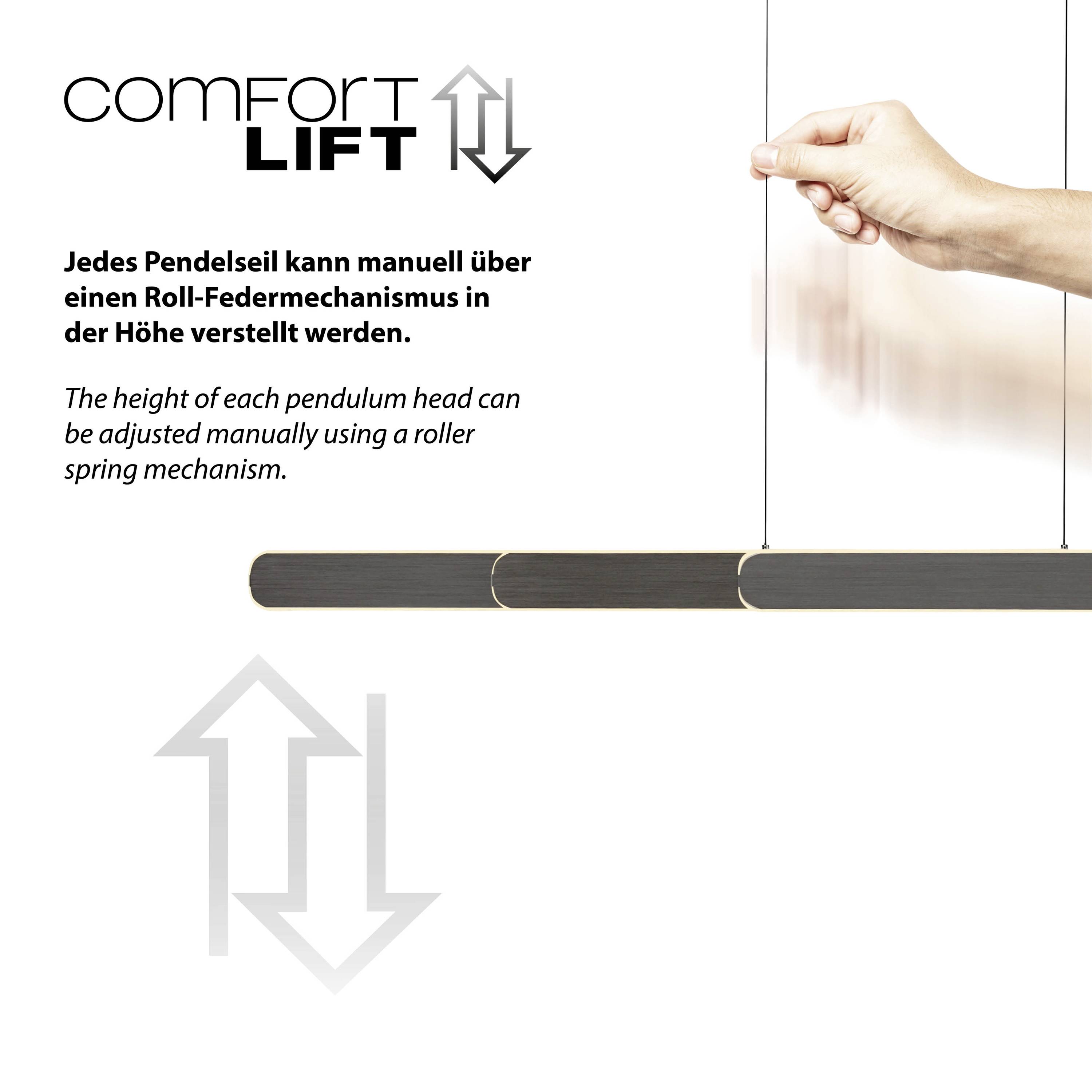 Paul Neuhaus ADRIANA ROUND 2577-18 LED-Pendelleuchte LED LED fest eingebaut 48W Schwarz