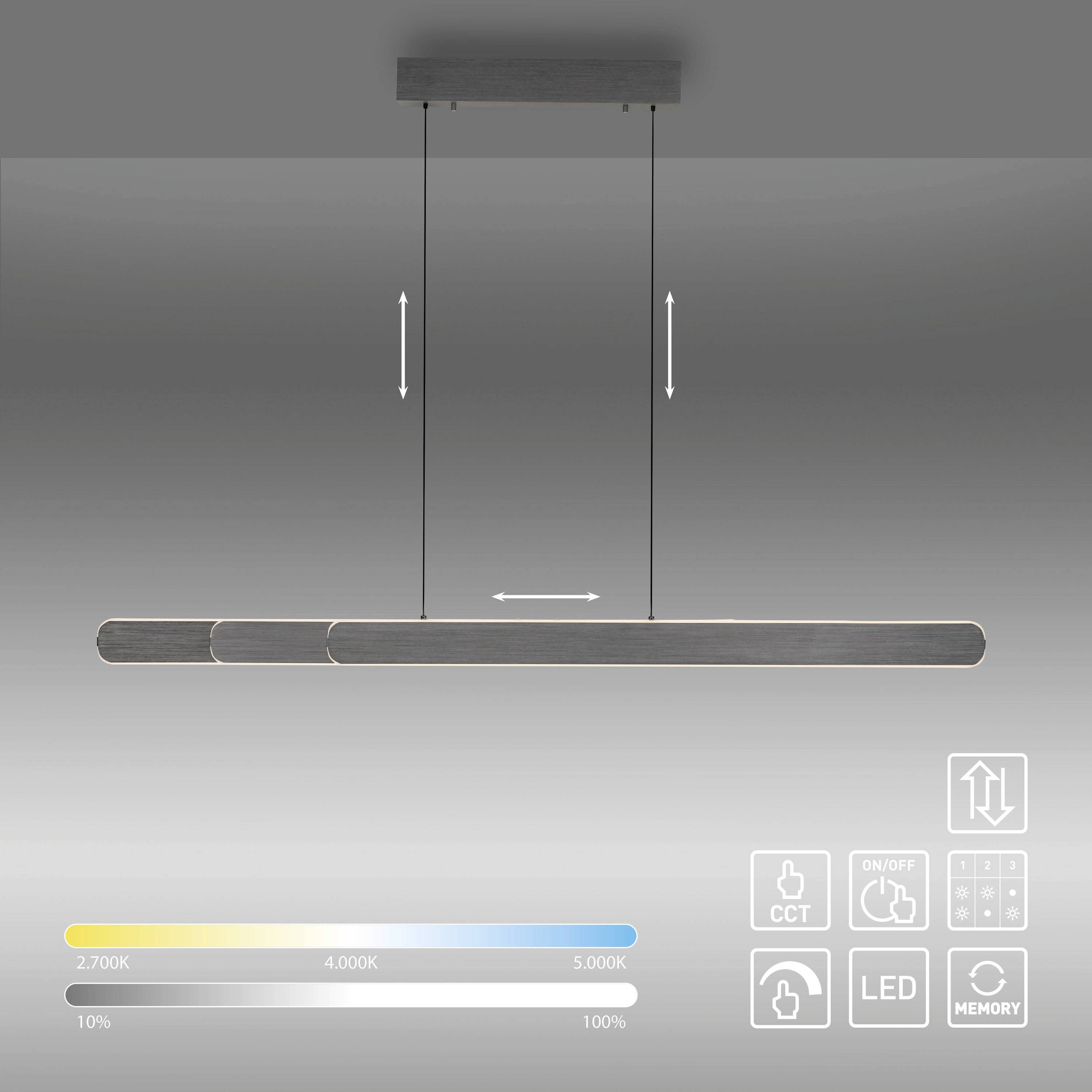 Paul Neuhaus ADRIANA ROUND 2577-18 LED-Pendelleuchte LED LED fest eingebaut 48W Schwarz