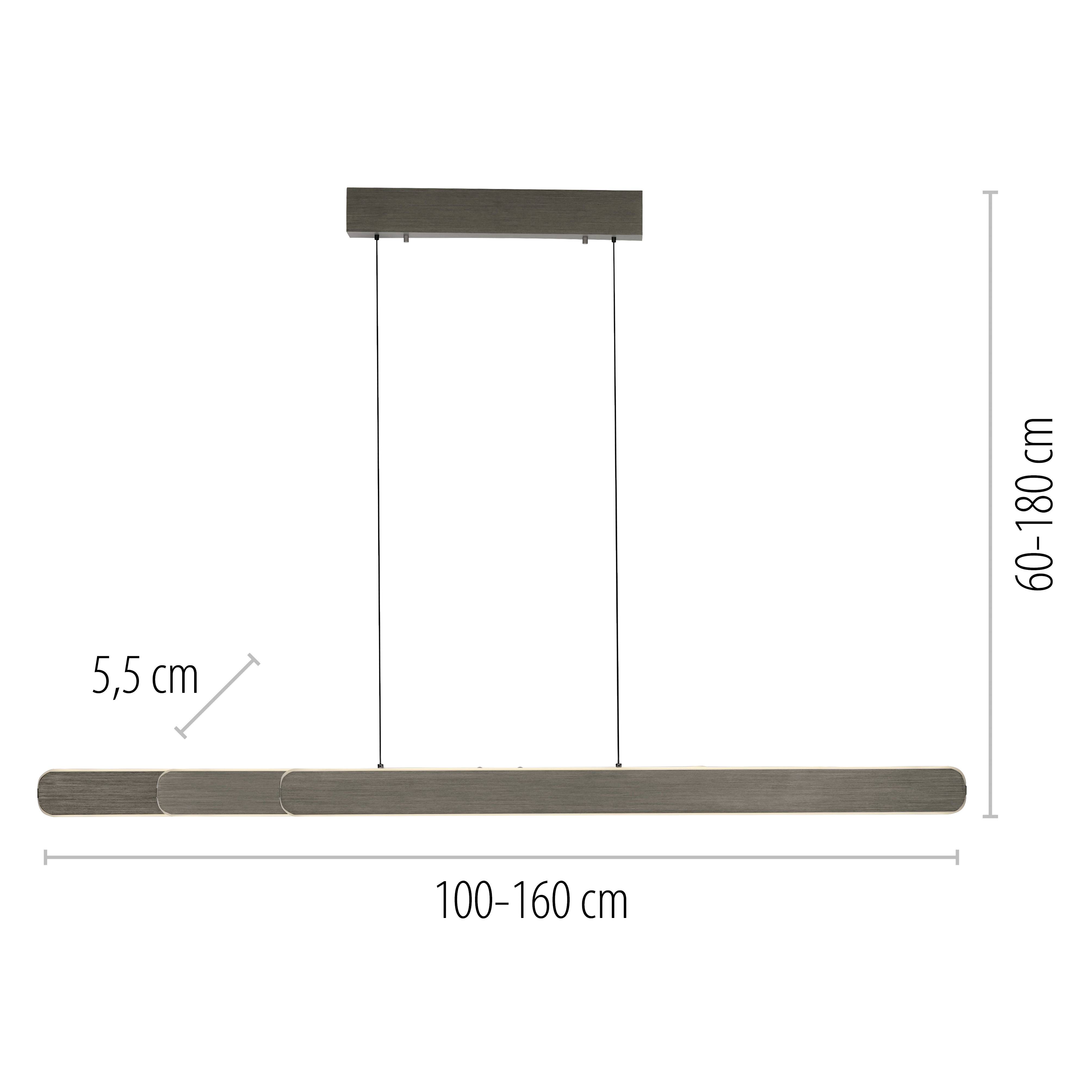 Paul Neuhaus ADRIANA ROUND 2577-34 LED-Pendelleuchte LED LED fest eingebaut 48W Dunkelbraun