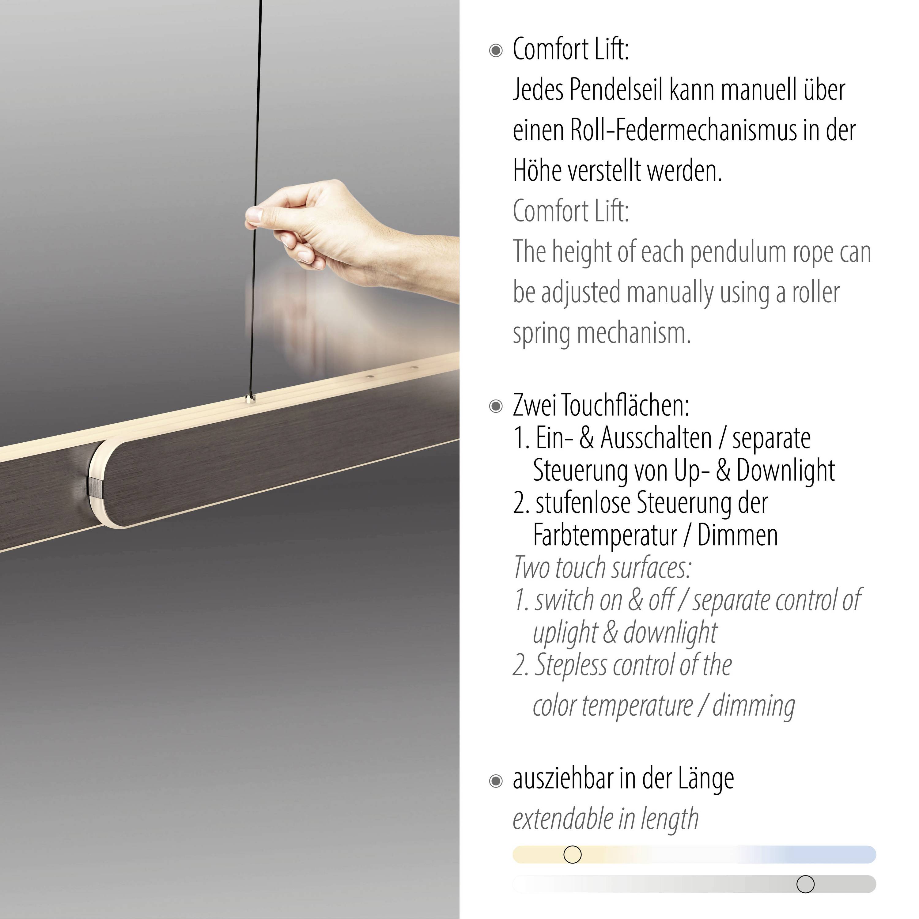Paul Neuhaus ADRIANA ROUND 2577-34 LED-Pendelleuchte LED LED fest eingebaut 48W Dunkelbraun
