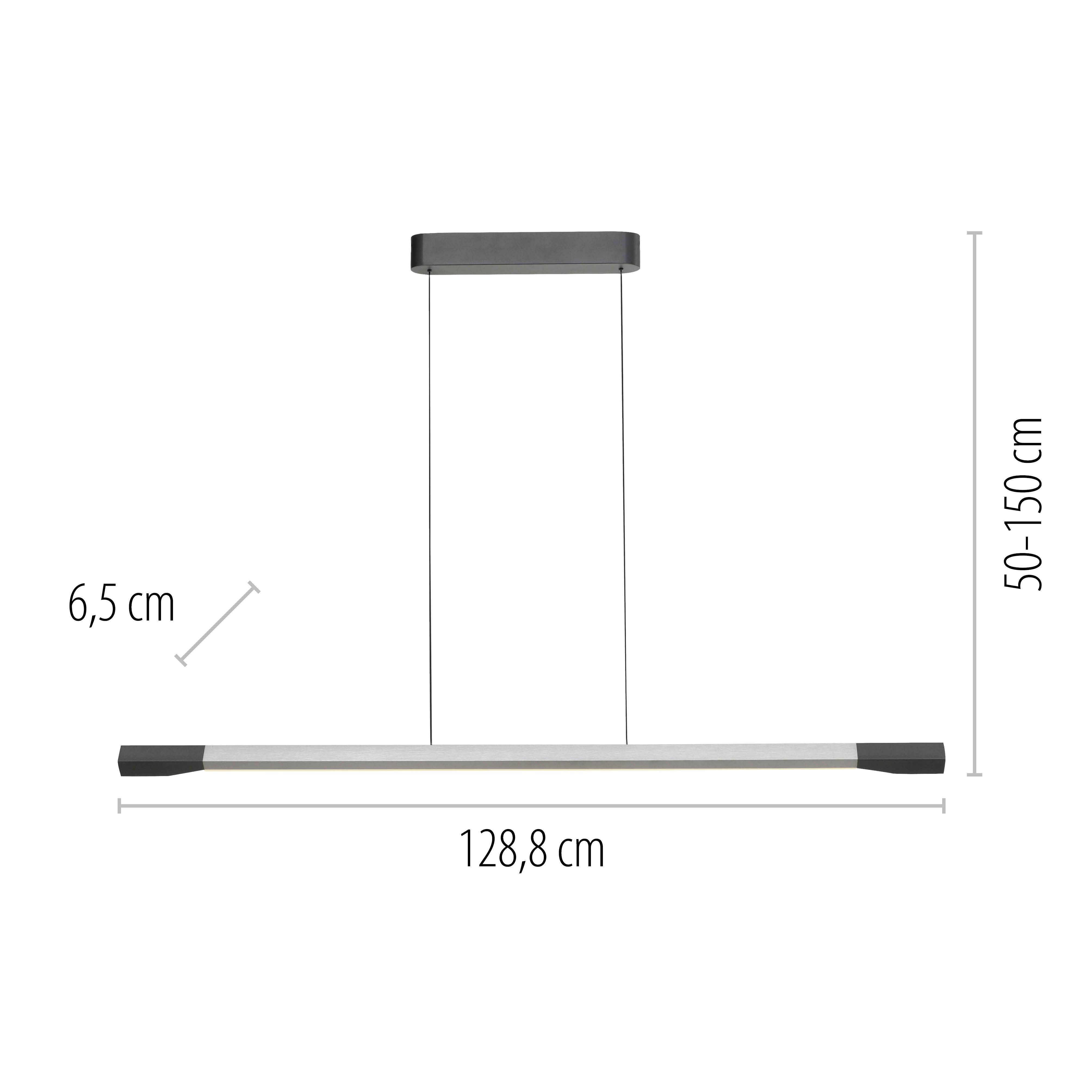 Paul Neuhaus HOOP 2732-33 LED-Pendelleuchte LED LED fest eingebaut 24W Aluminium (eloxiert), Anthrazit