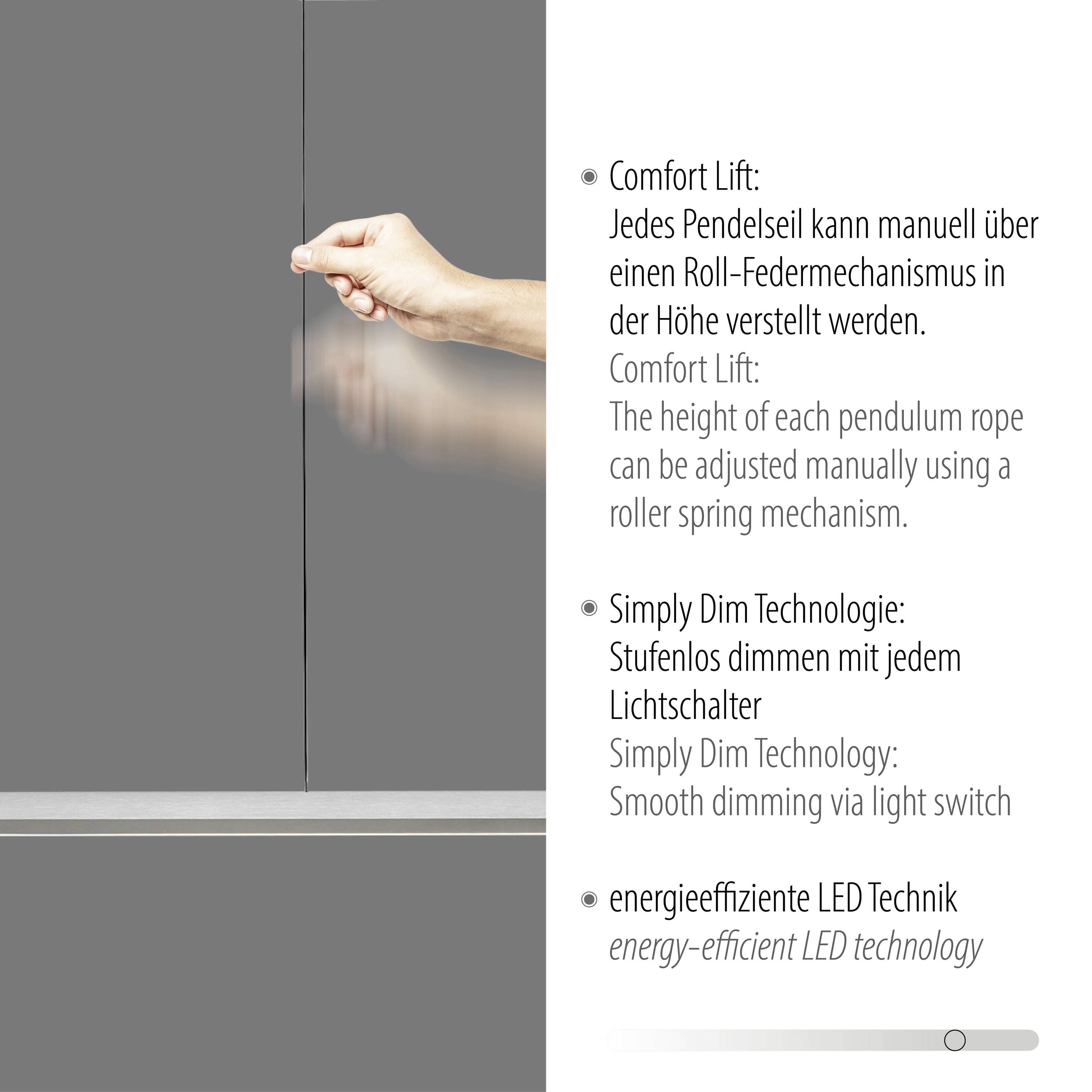 Paul Neuhaus HOOP 2732-33 LED-Pendelleuchte LED LED fest eingebaut 24W Aluminium (eloxiert), Anthrazit