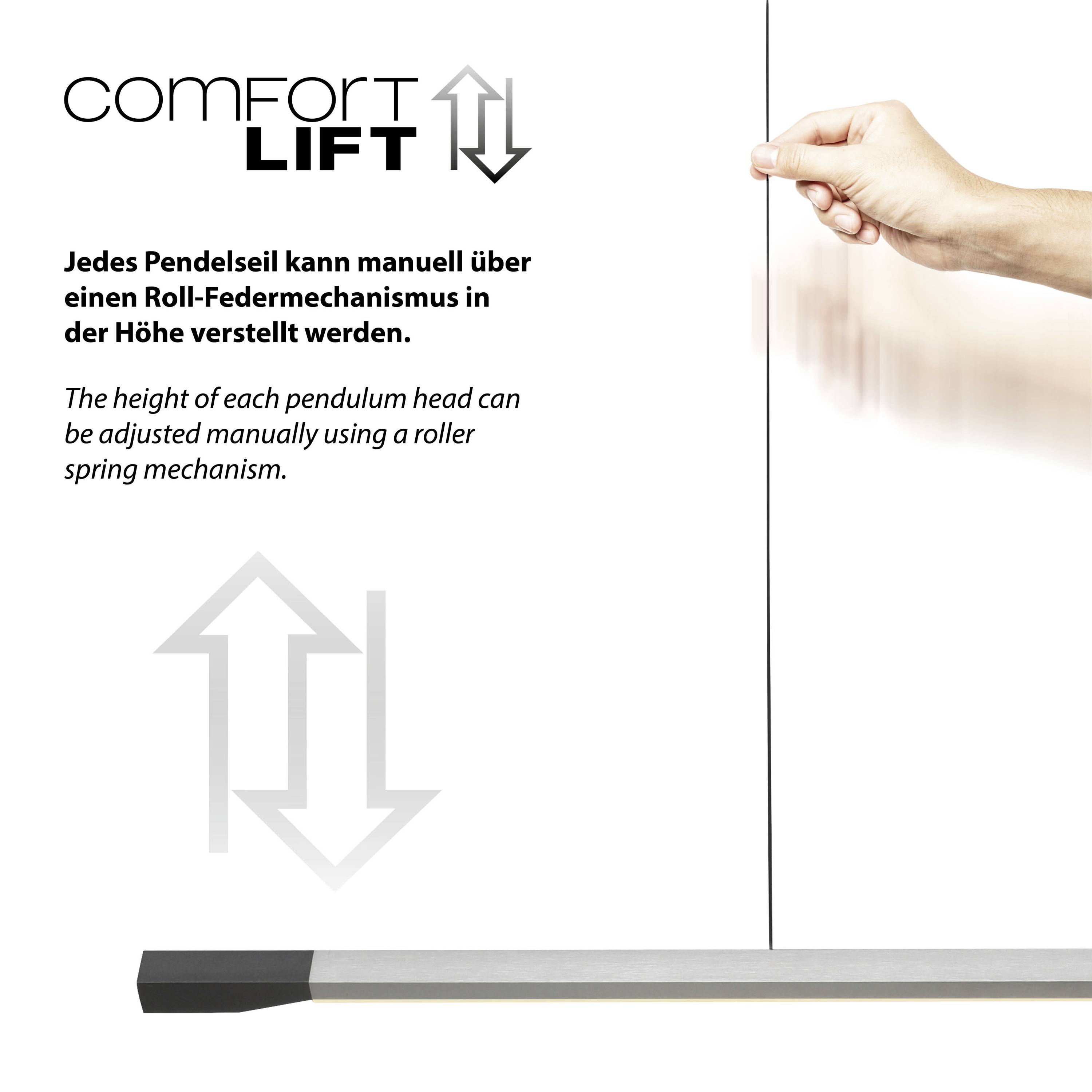 Paul Neuhaus HOOP 2732-33 LED-Pendelleuchte LED LED fest eingebaut 24W Aluminium (eloxiert), Anthrazit