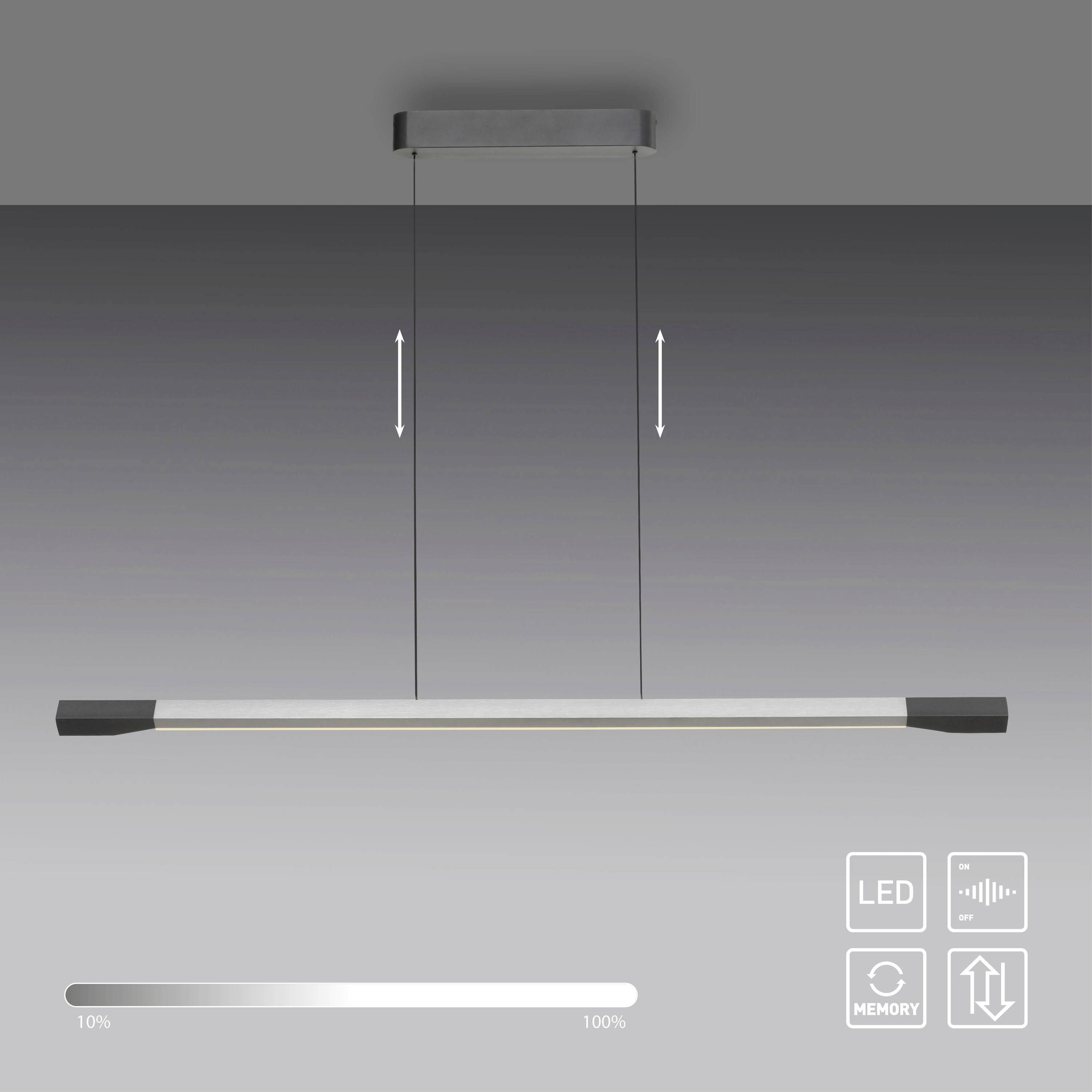 Paul Neuhaus HOOP 2732-33 LED-Pendelleuchte LED LED fest eingebaut 24W Aluminium (eloxiert), Anthrazit