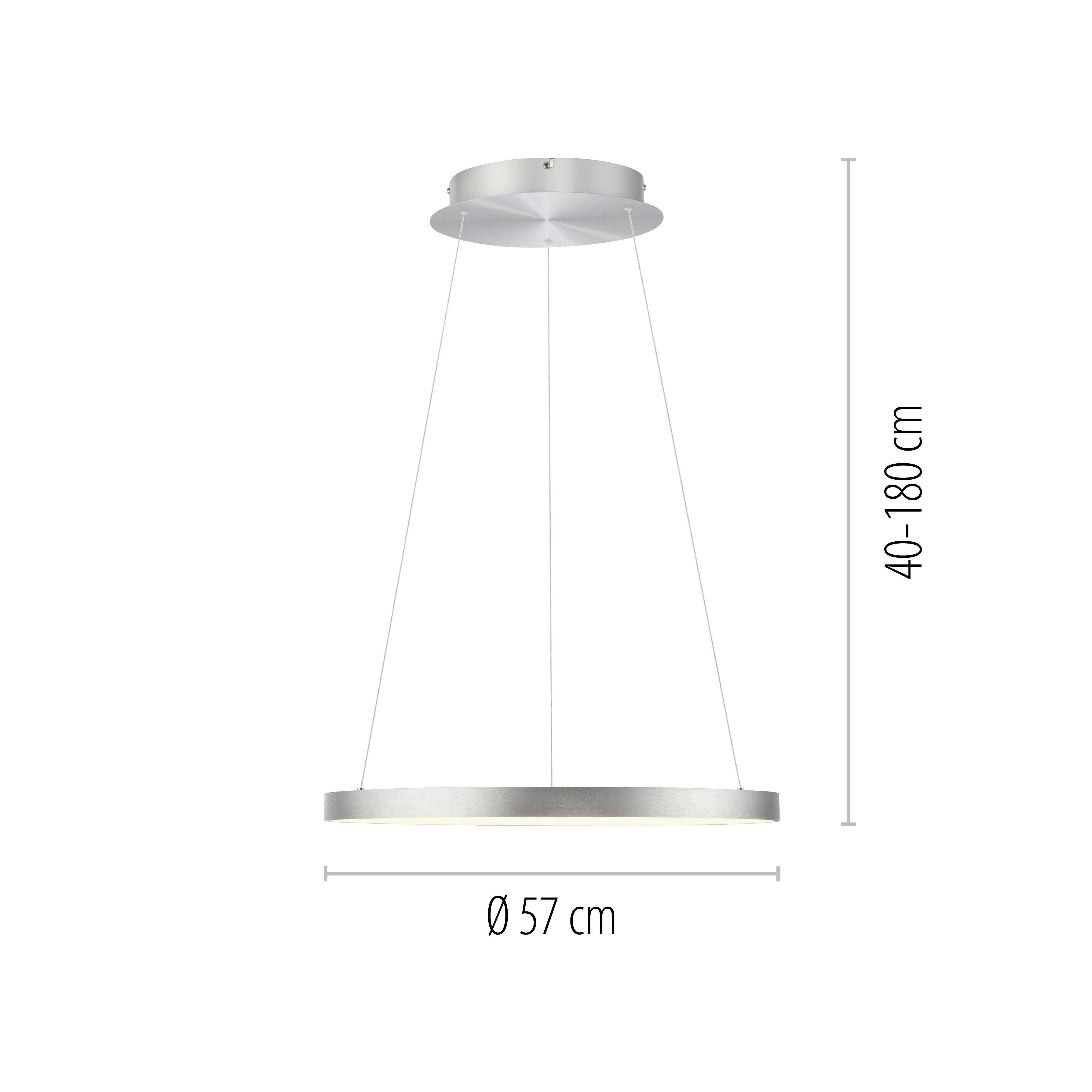 Paul Neuhaus HOOP 2851-95 LED-Pendelleuchte LED LED fest eingebaut 37W Aluminium