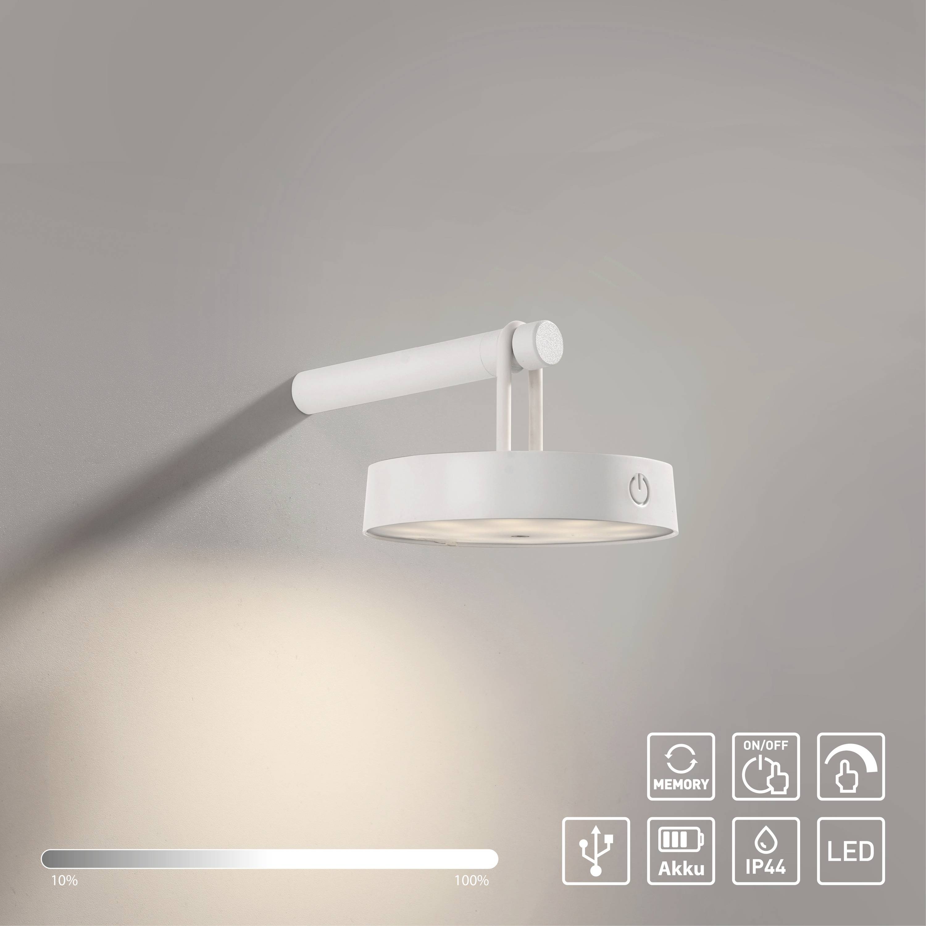 Just Light ARMA 19312-16 LED-Wandleuchte LED fest eingebaut 1.5W LED Weiß