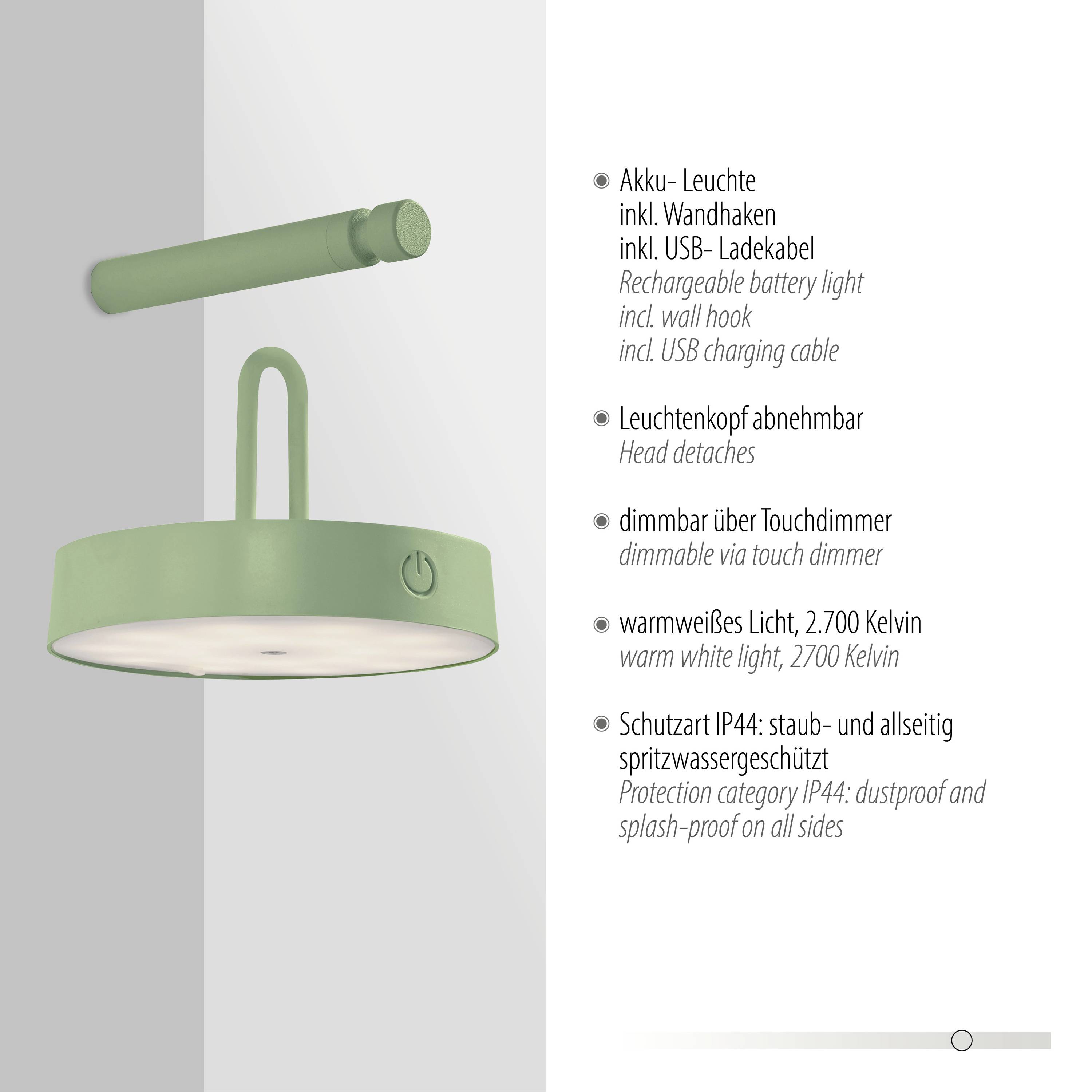 Just Light ARMA 19312-43 LED-Wandleuchte LED fest eingebaut 1.5W LED Grün