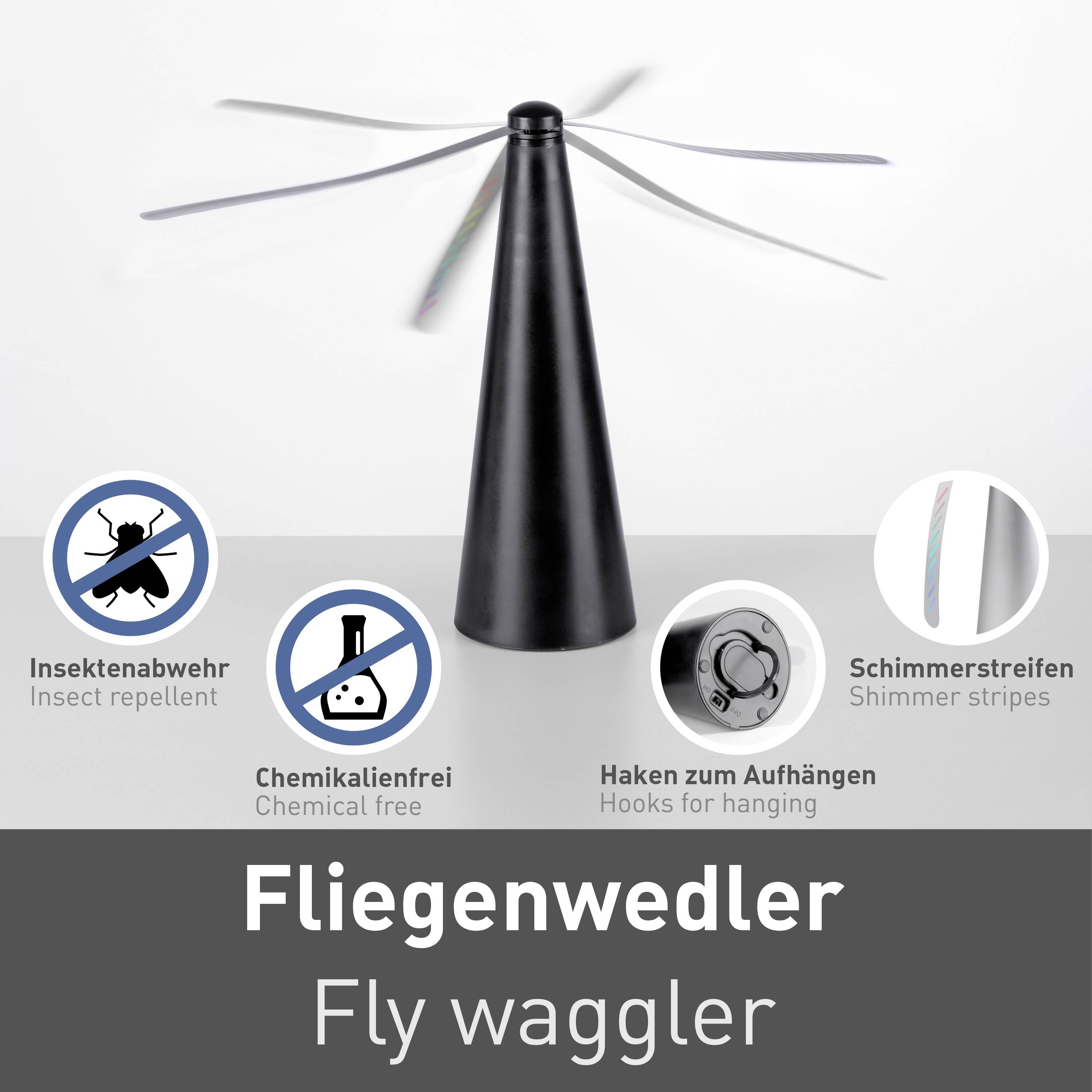 Just Light SWAT 86208-16 Insektenvertreiber Abschreckung 0.6W (Ø x H) 40cm x 24cm Weiß 1St.