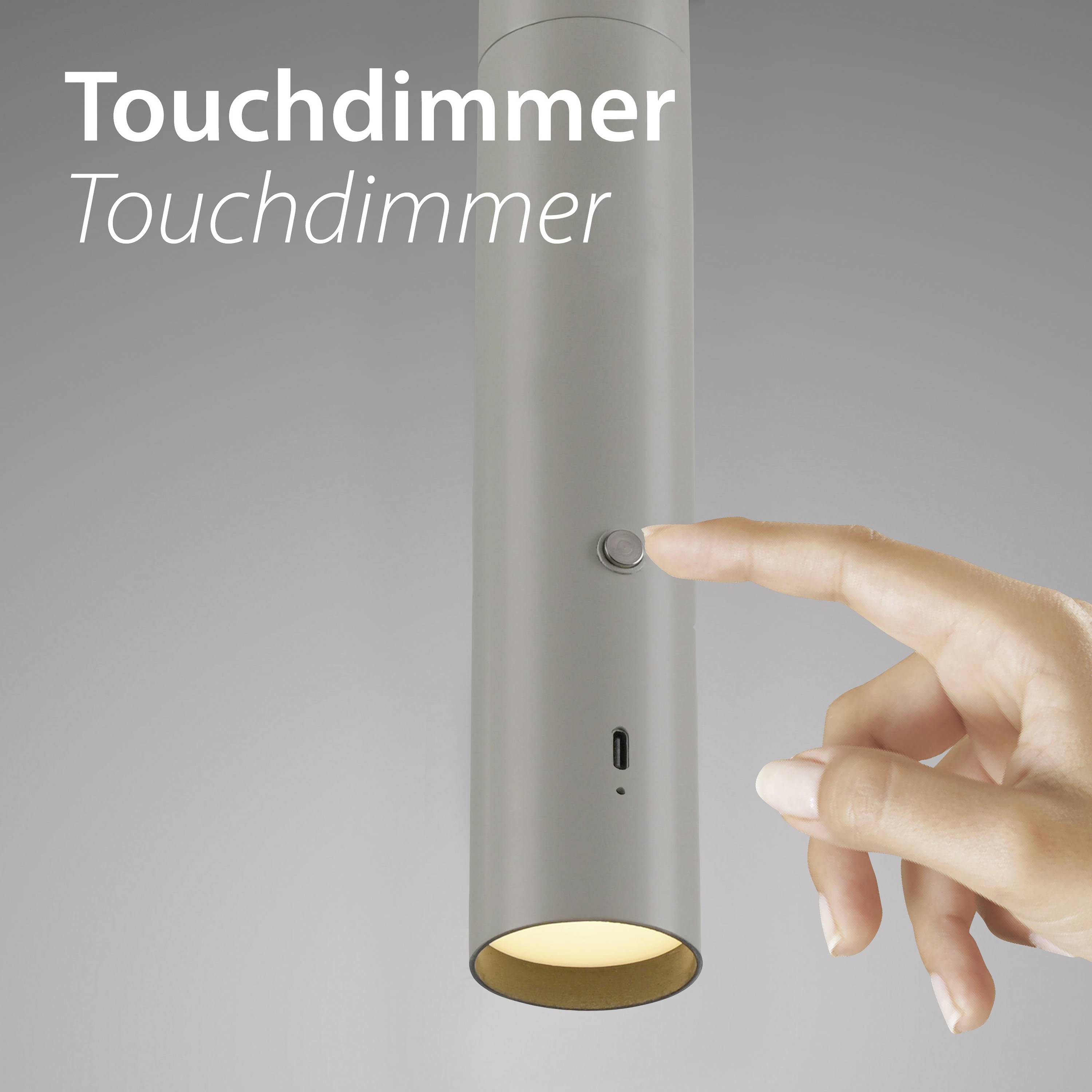 Just Light ATTACH 18281-40 LED-Pendelleuchte LED LED fest eingebaut 3W Greige