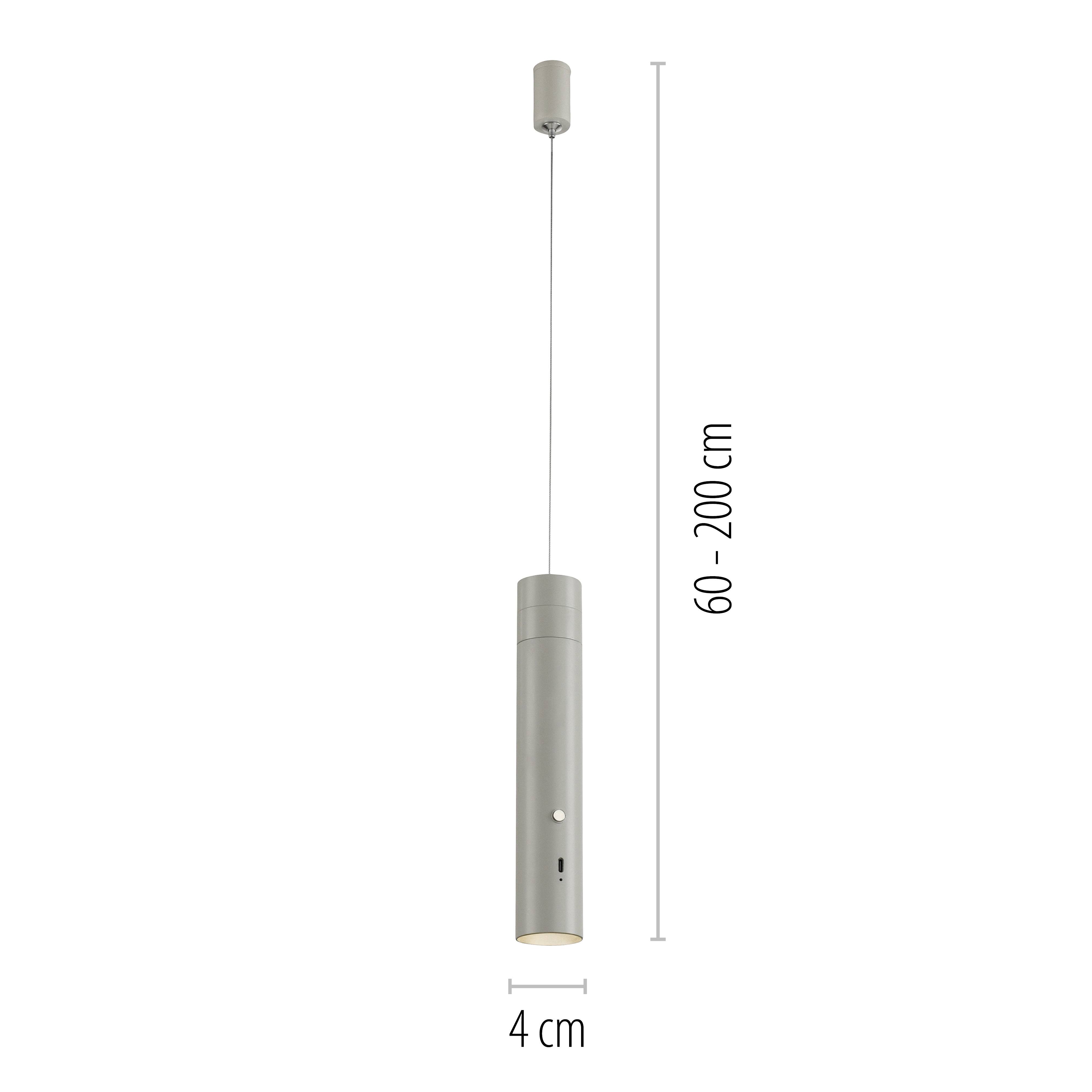 Just Light ATTACH 18281-40 LED-Pendelleuchte LED LED fest eingebaut 3W Greige