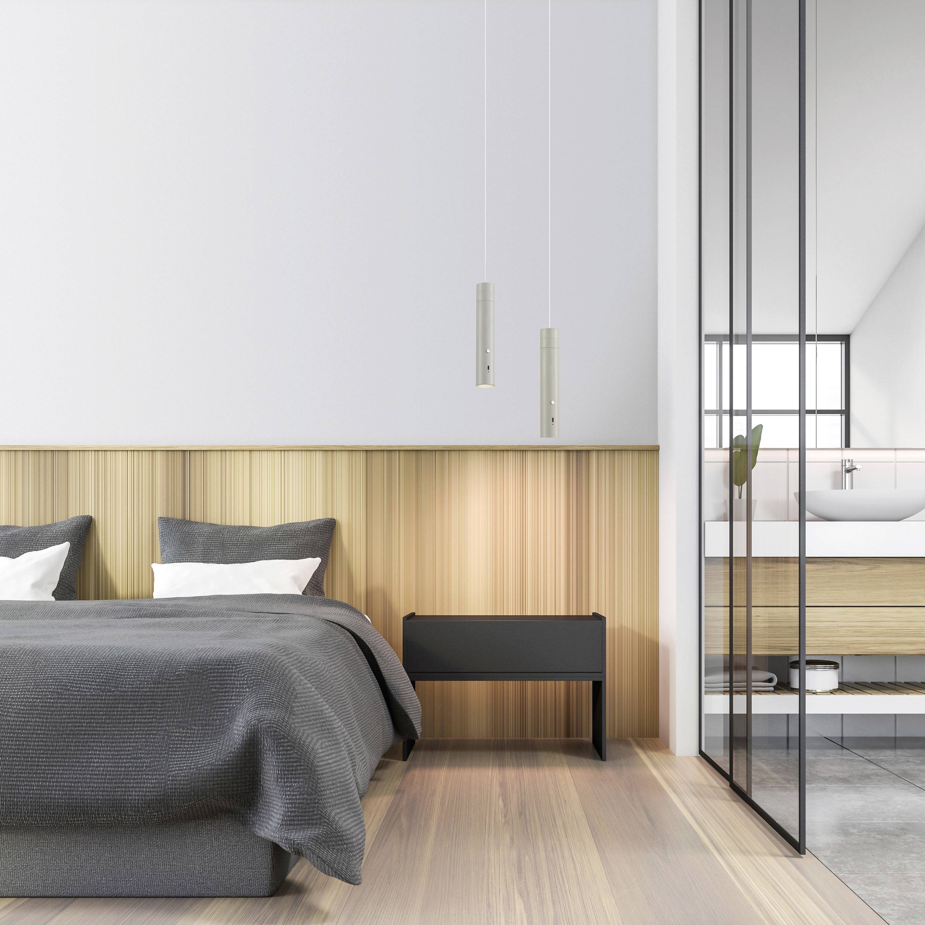 Just Light ATTACH 18281-40 LED-Pendelleuchte LED LED fest eingebaut 3W Greige