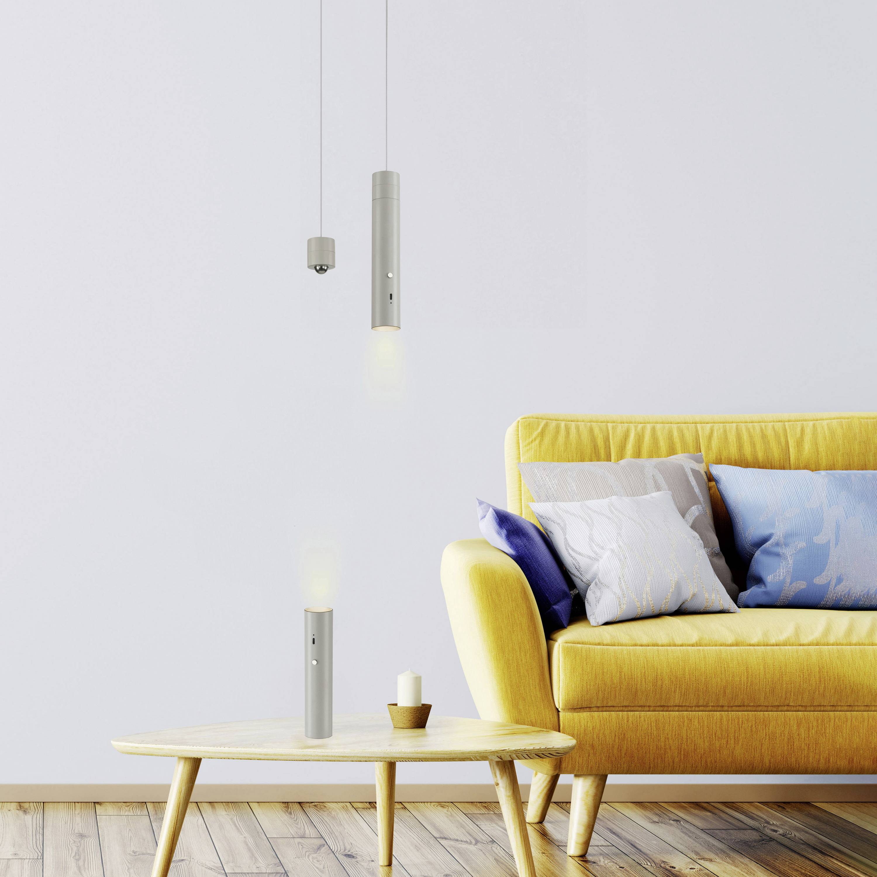 Just Light ATTACH 18281-40 LED-Pendelleuchte LED LED fest eingebaut 3W Greige