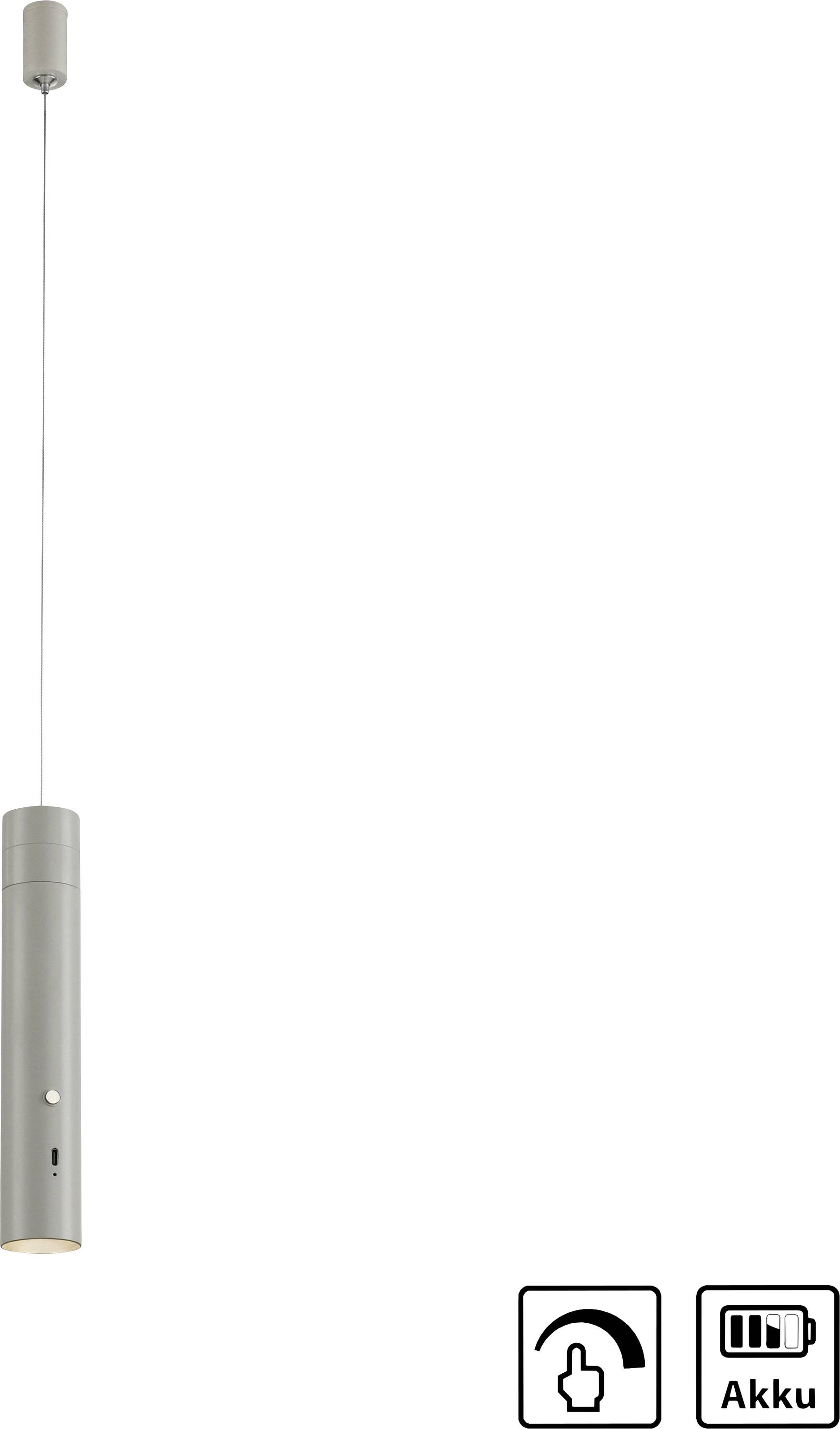 Just Light ATTACH 18281-40 LED-Pendelleuchte LED LED fest eingebaut 3W Greige