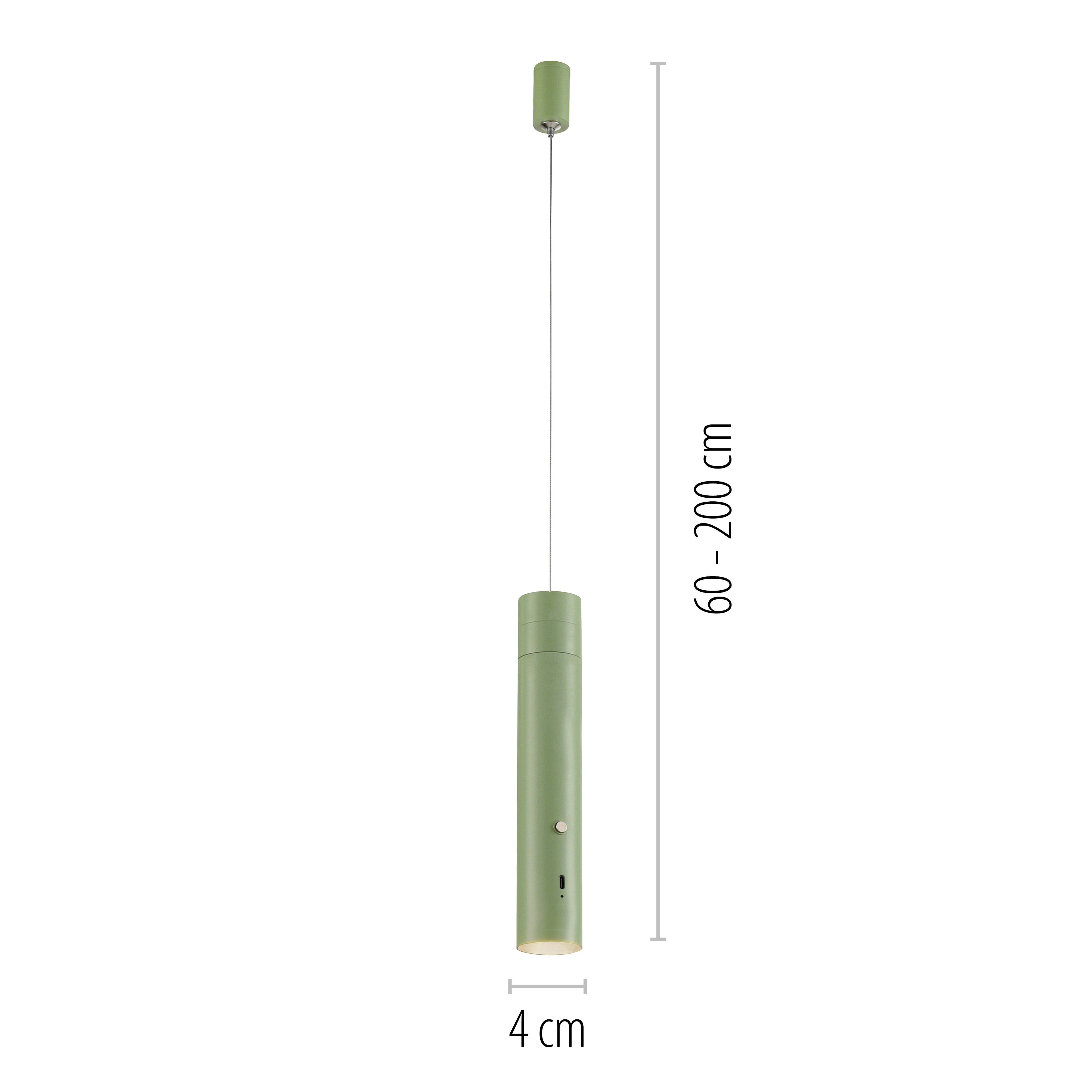 Just Light ATTACH 18281-43 LED-Pendelleuchte LED LED fest eingebaut 3W Grün