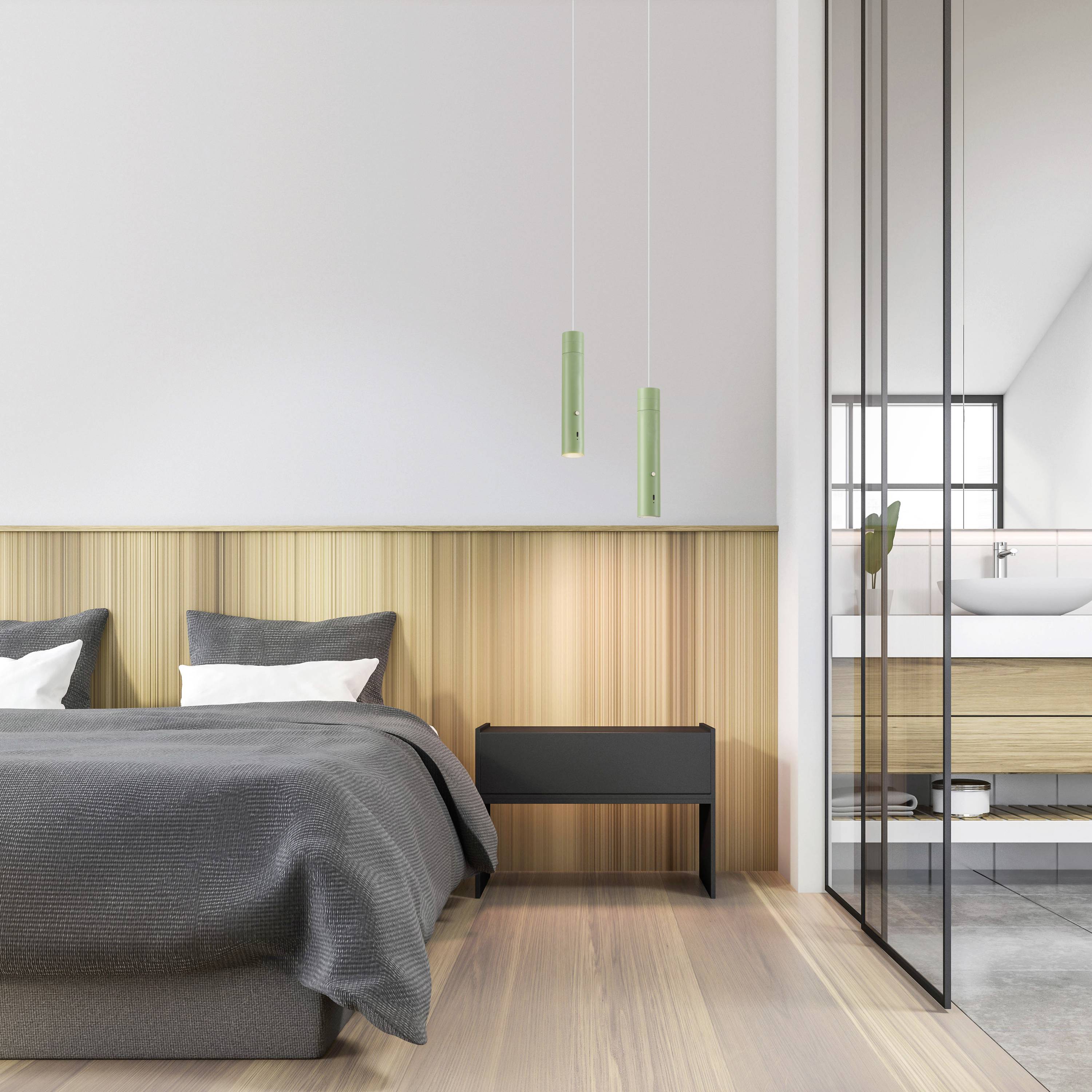 Just Light ATTACH 18281-43 LED-Pendelleuchte LED LED fest eingebaut 3W Grün