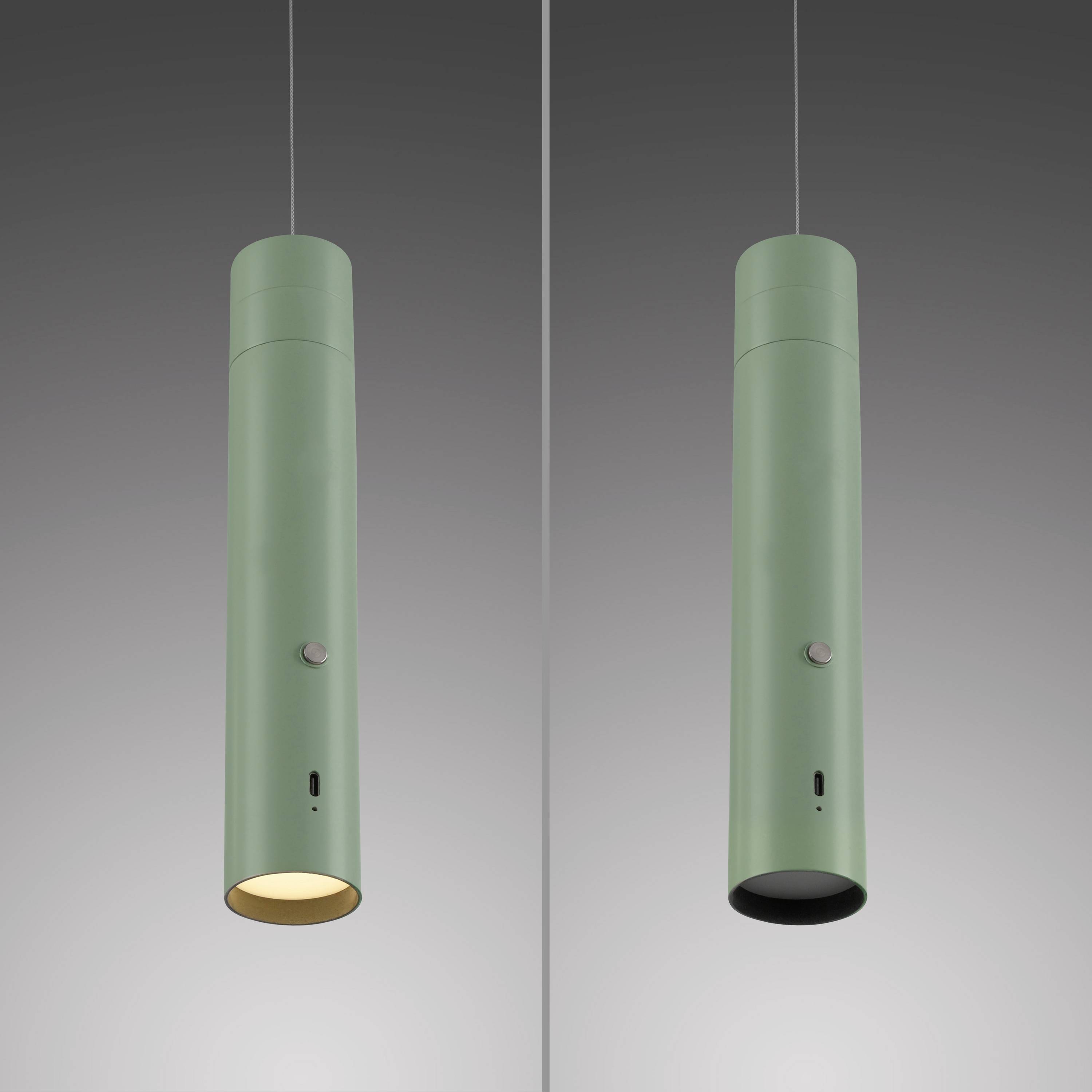 Just Light ATTACH 18281-43 LED-Pendelleuchte LED LED fest eingebaut 3W Grün