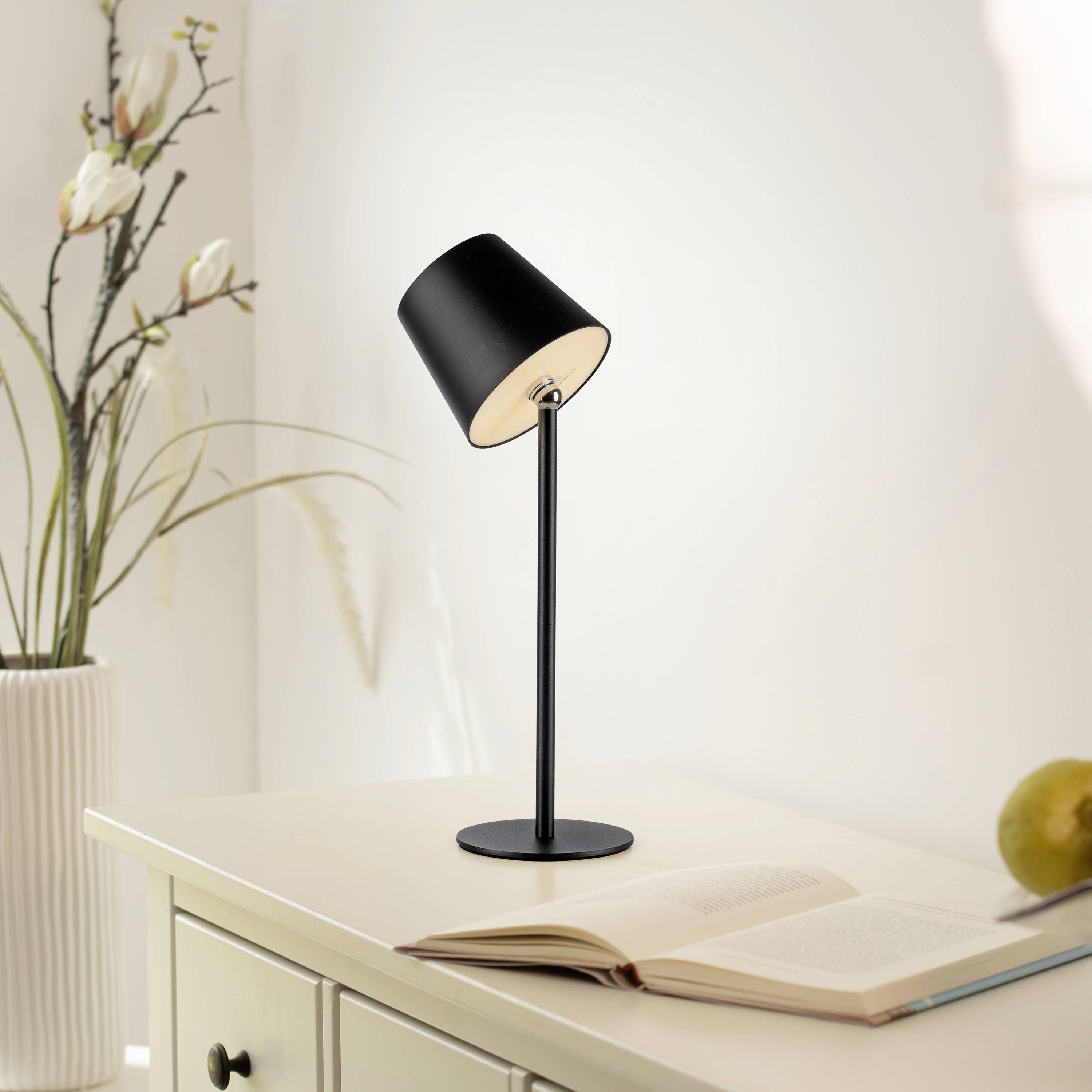 Just Light BOTERIA 19251-18 Akku-Tischlampe LED LED fest eingebaut 2.5W Schwarz