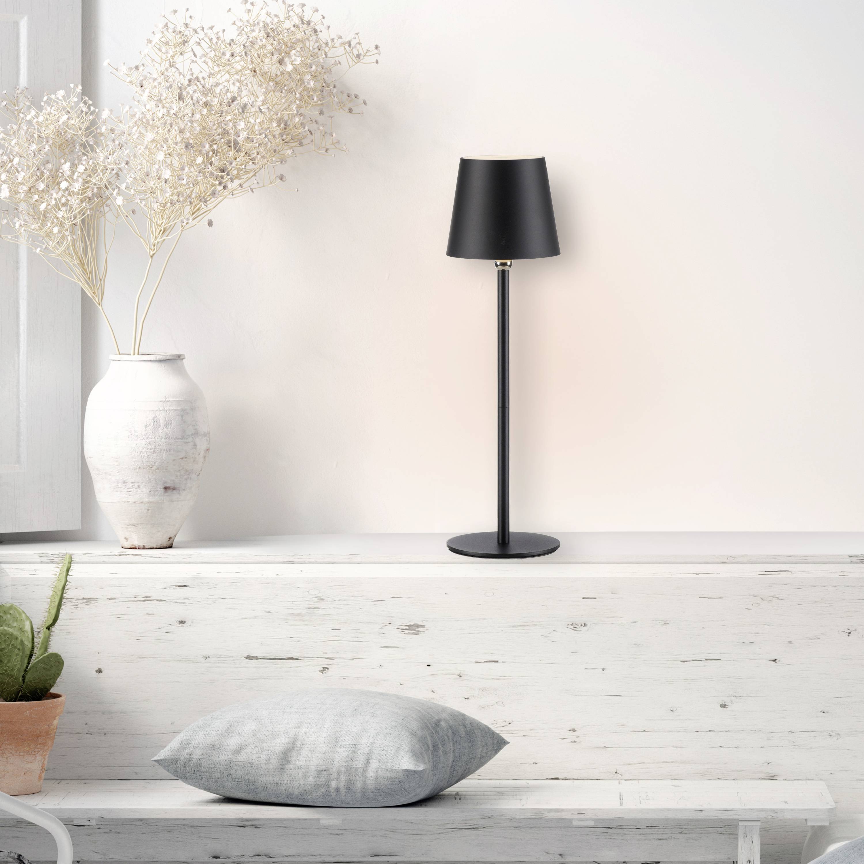 Just Light BOTERIA 19251-18 Akku-Tischlampe LED LED fest eingebaut 2.5W Schwarz