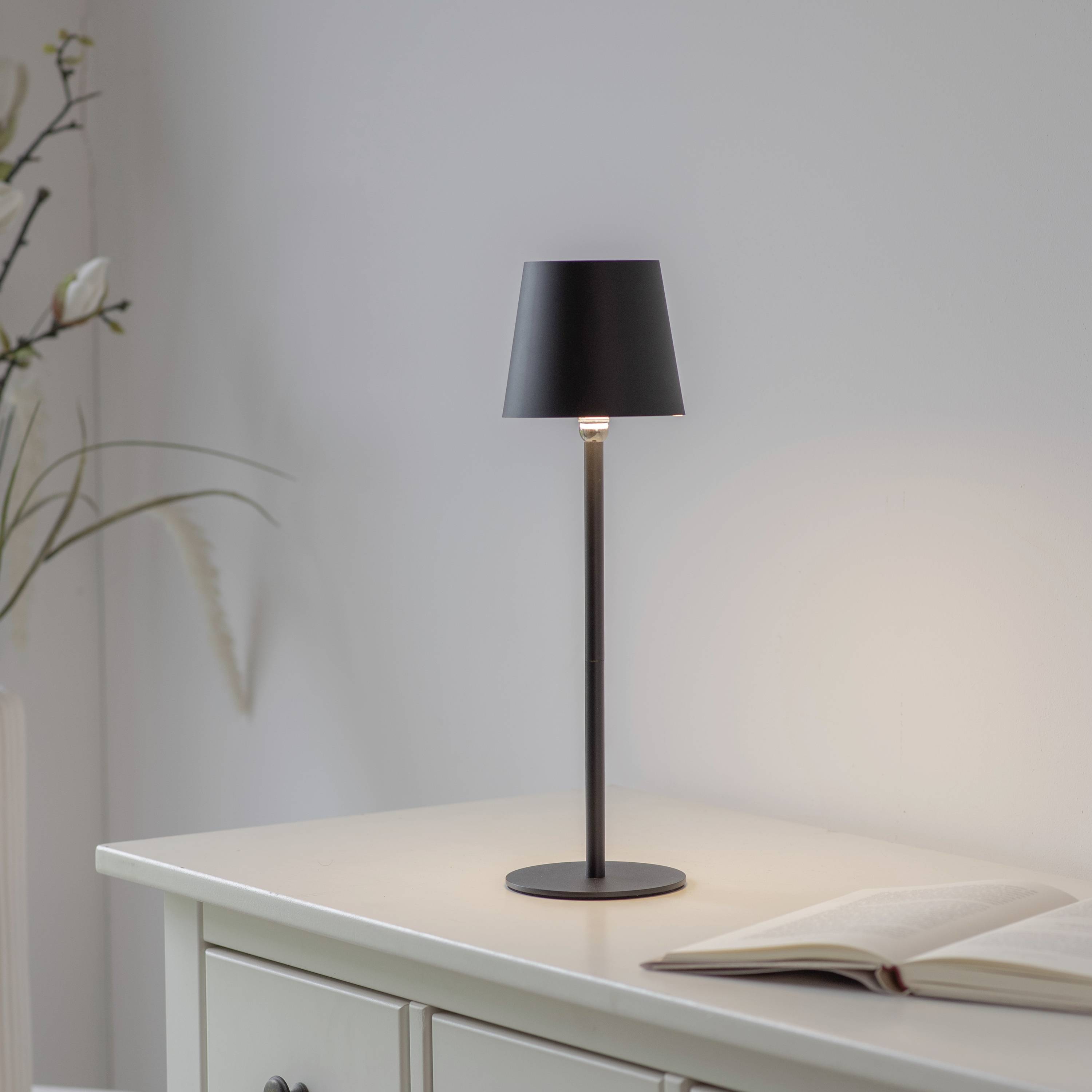 Just Light BOTERIA 19251-18 Akku-Tischlampe LED LED fest eingebaut 2.5W Schwarz