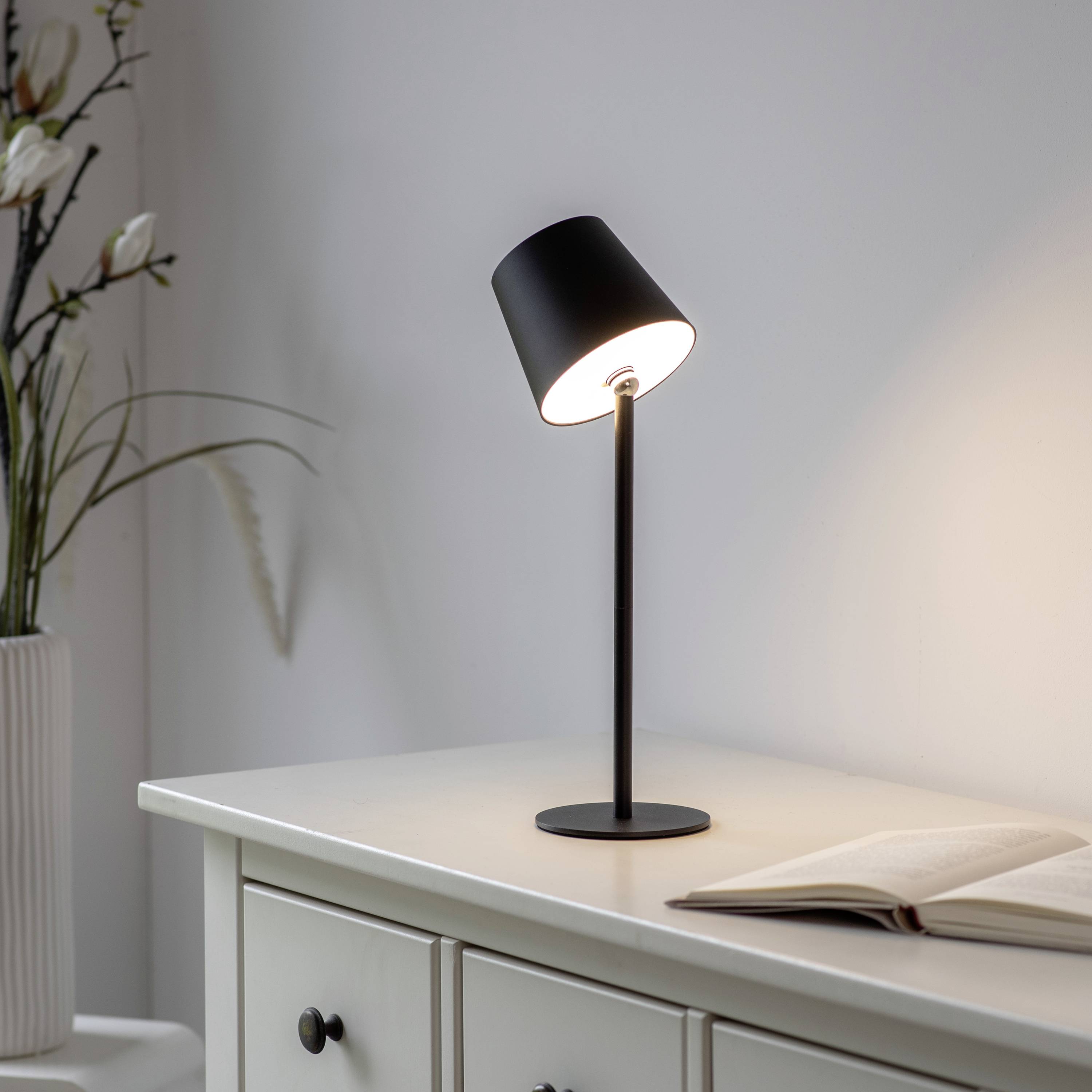 Just Light BOTERIA 19251-18 Akku-Tischlampe LED LED fest eingebaut 2.5W Schwarz