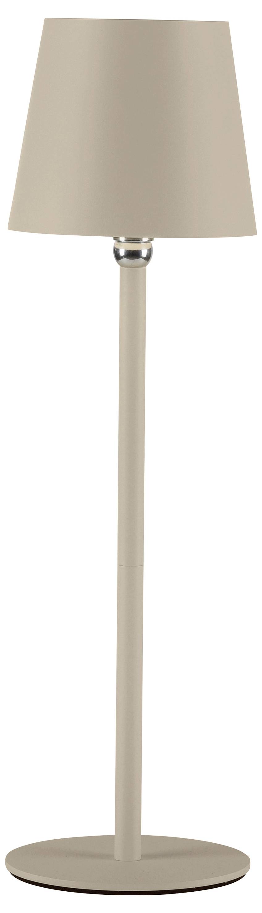 Stehlampe mit schlichtem, modernem Design in Beige. Ideal zur Beleuchtung von Wohnräumen.