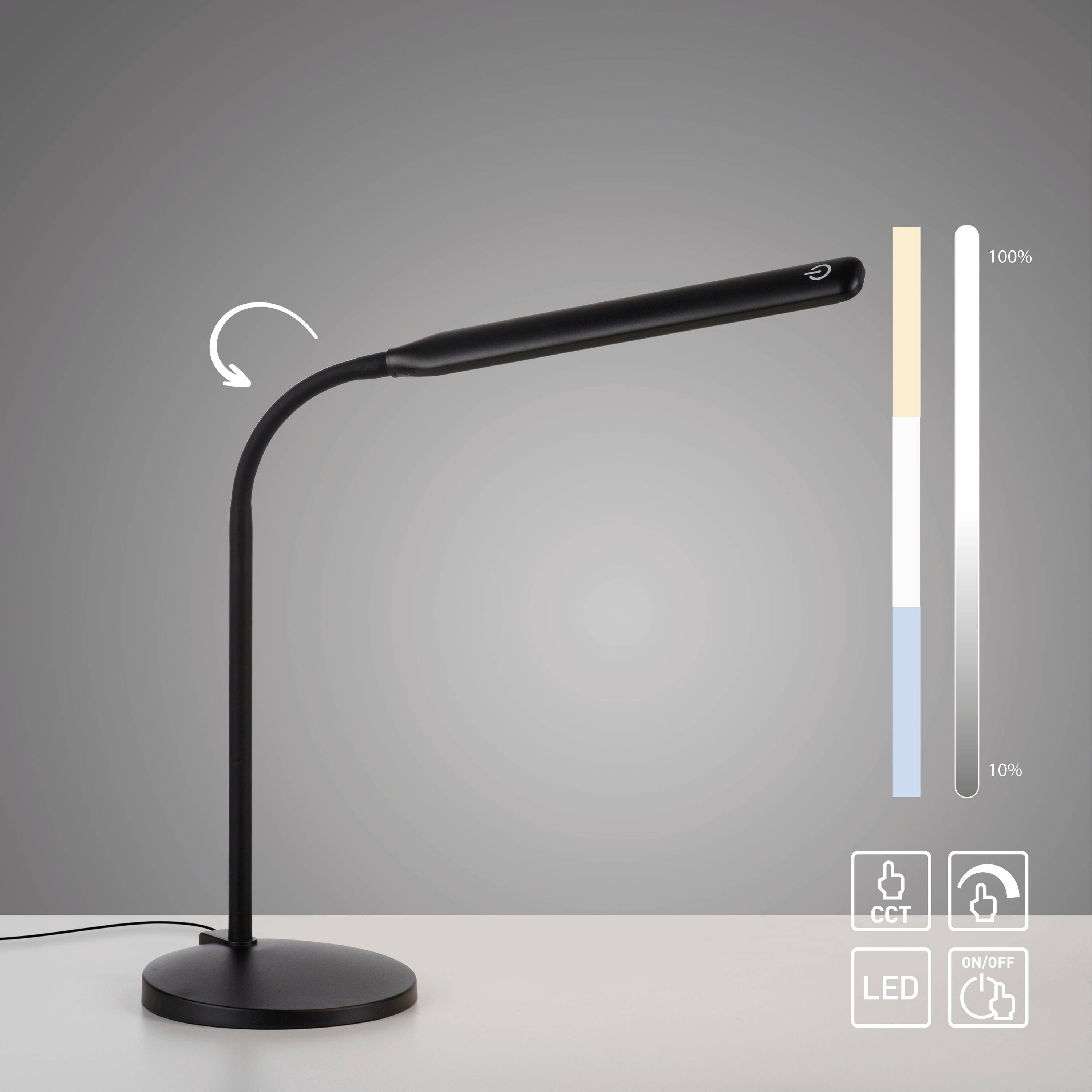 Just Light ELLY 11030-18 LED-Tischlampe LED LED fest eingebaut 6W Schwarz