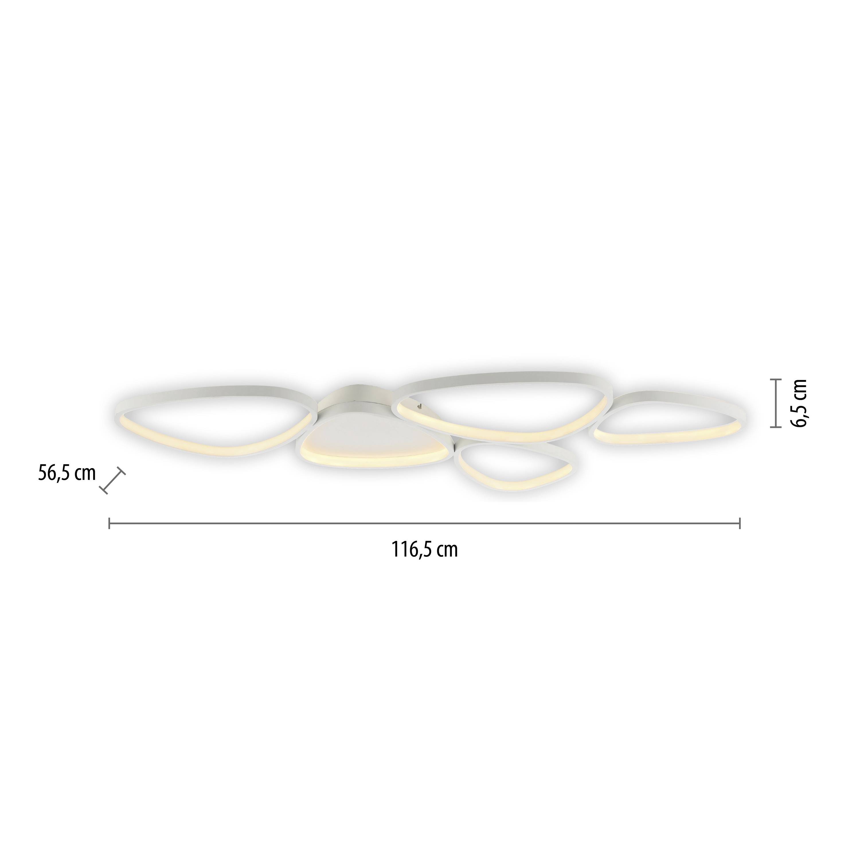 Just Light 14045-16 PEBBLES LED-Deckenleuchte LED LED fest eingebaut 42W Weiß