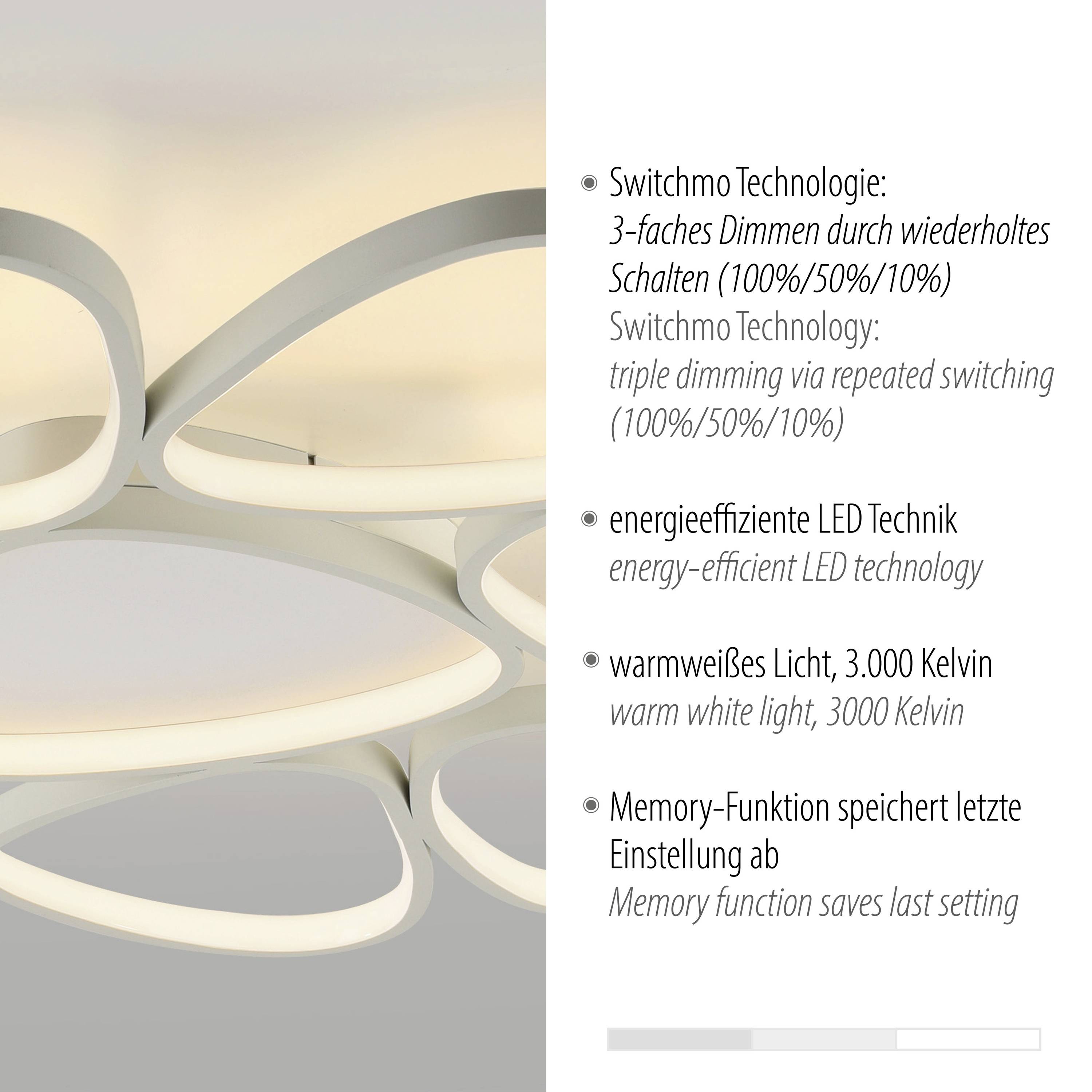 Just Light 14046-16 PEBBLES LED-Deckenleuchte LED LED fest eingebaut 54W Weiß