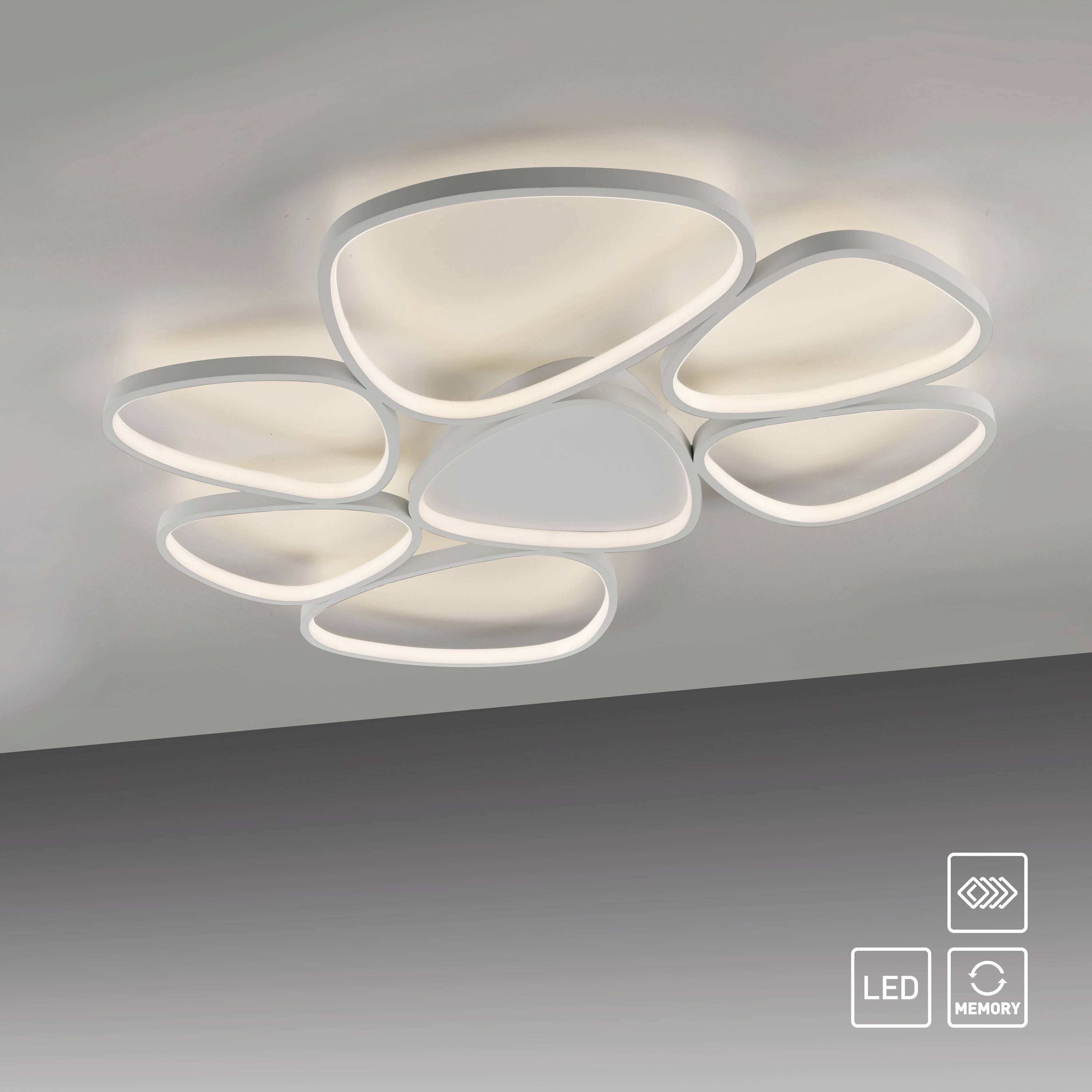 Just Light 14046-16 PEBBLES LED-Deckenleuchte LED LED fest eingebaut 54W Weiß