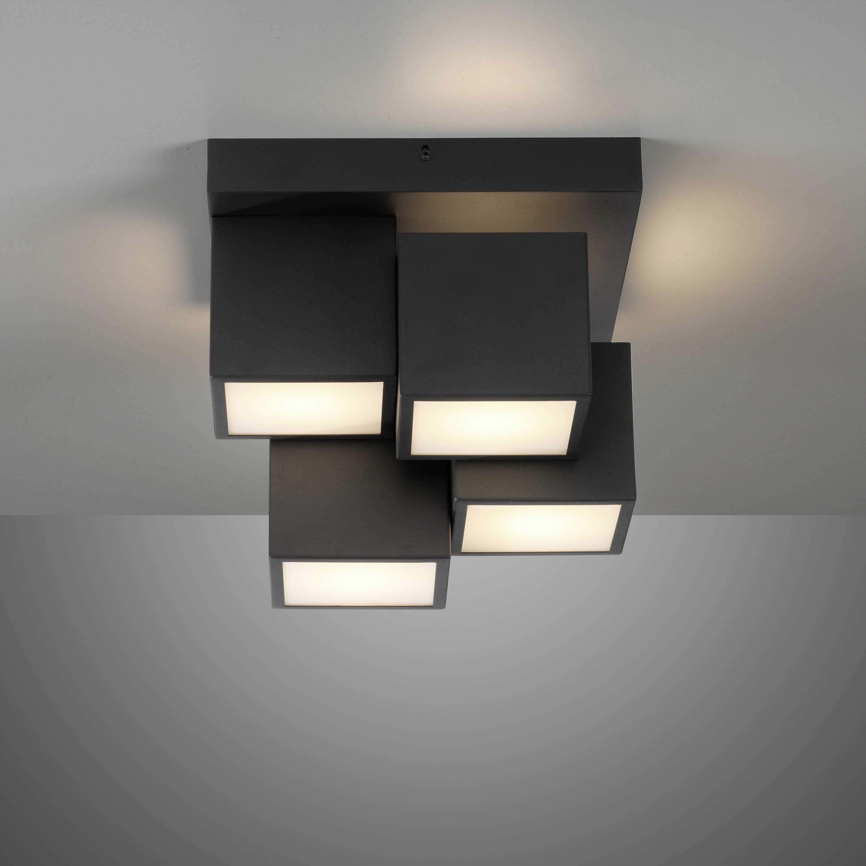 Just Light 14114-18 TETRIS LED-Deckenleuchte LED LED fest eingebaut 17W Schwarz