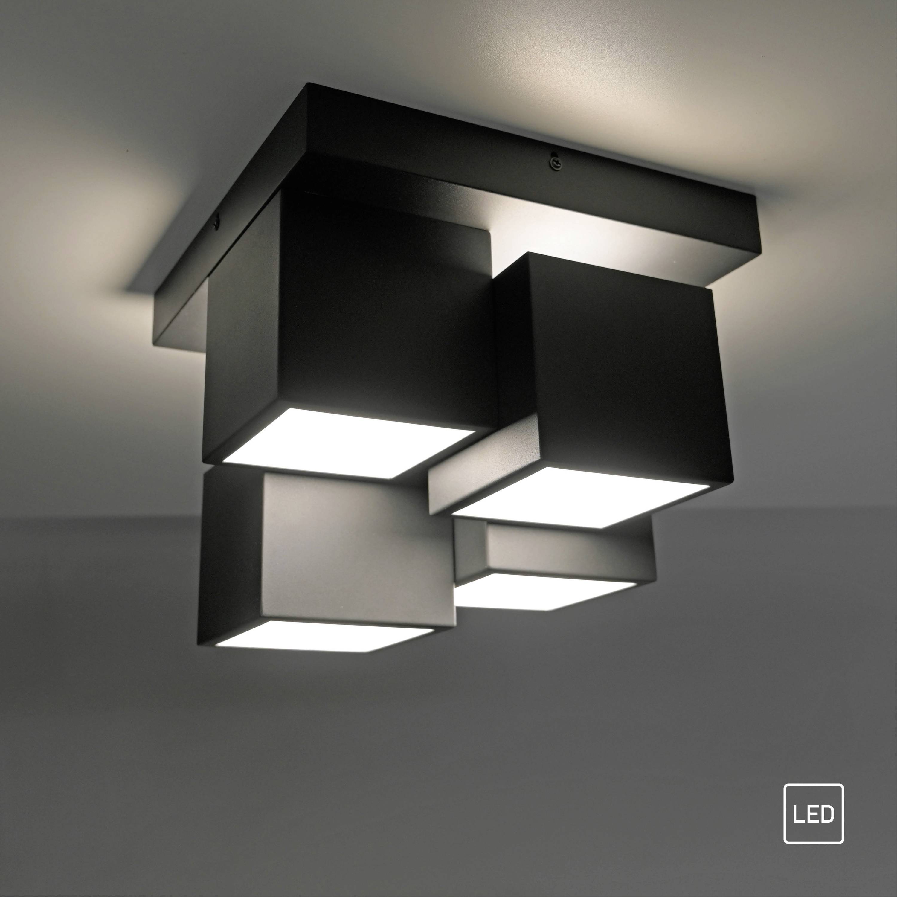 Just Light 14114-18 TETRIS LED-Deckenleuchte LED LED fest eingebaut 17W Schwarz