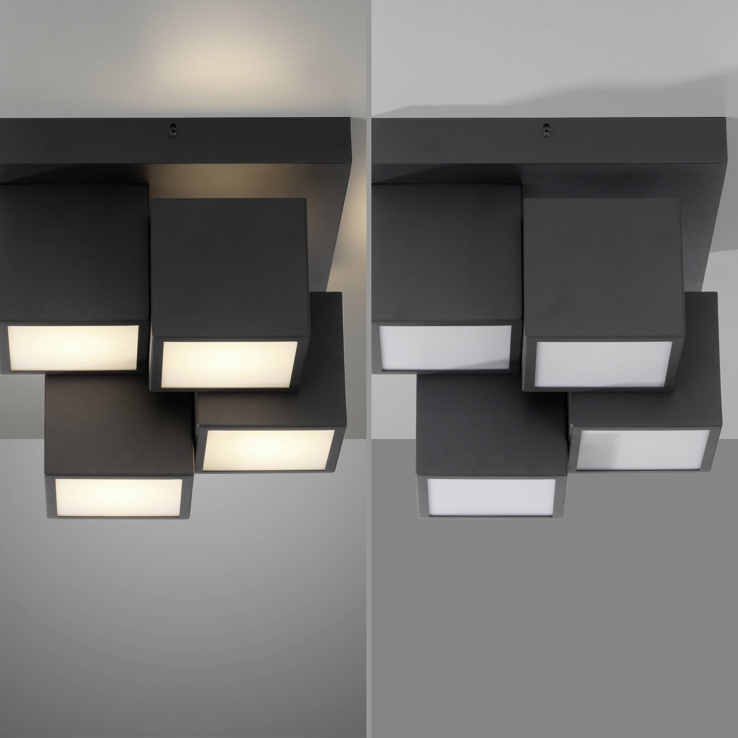 Just Light 14114-18 TETRIS LED-Deckenleuchte LED LED fest eingebaut 17W Schwarz