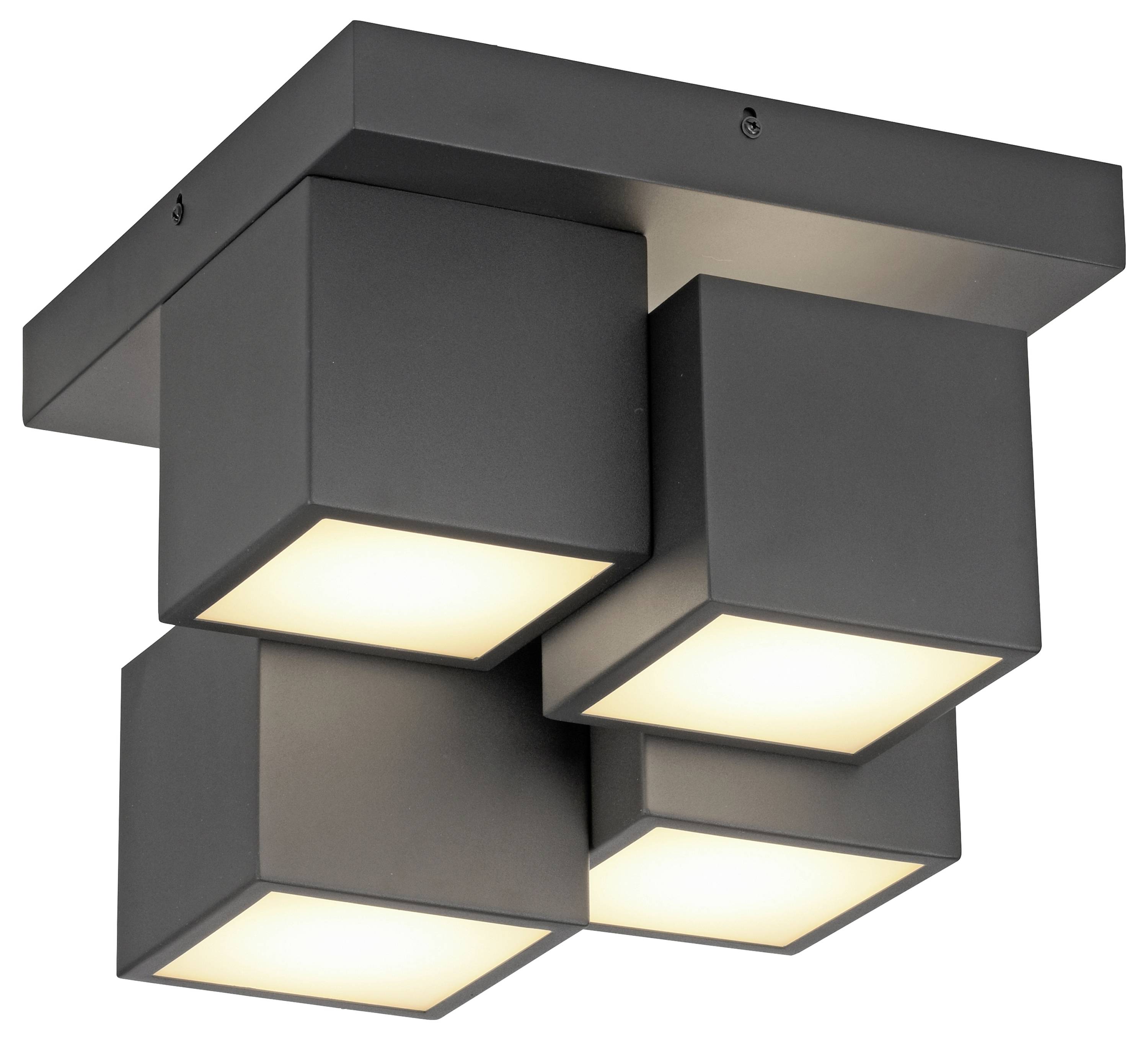 Just Light 14114-18 TETRIS LED-Deckenleuchte LED LED fest eingebaut 17W Schwarz