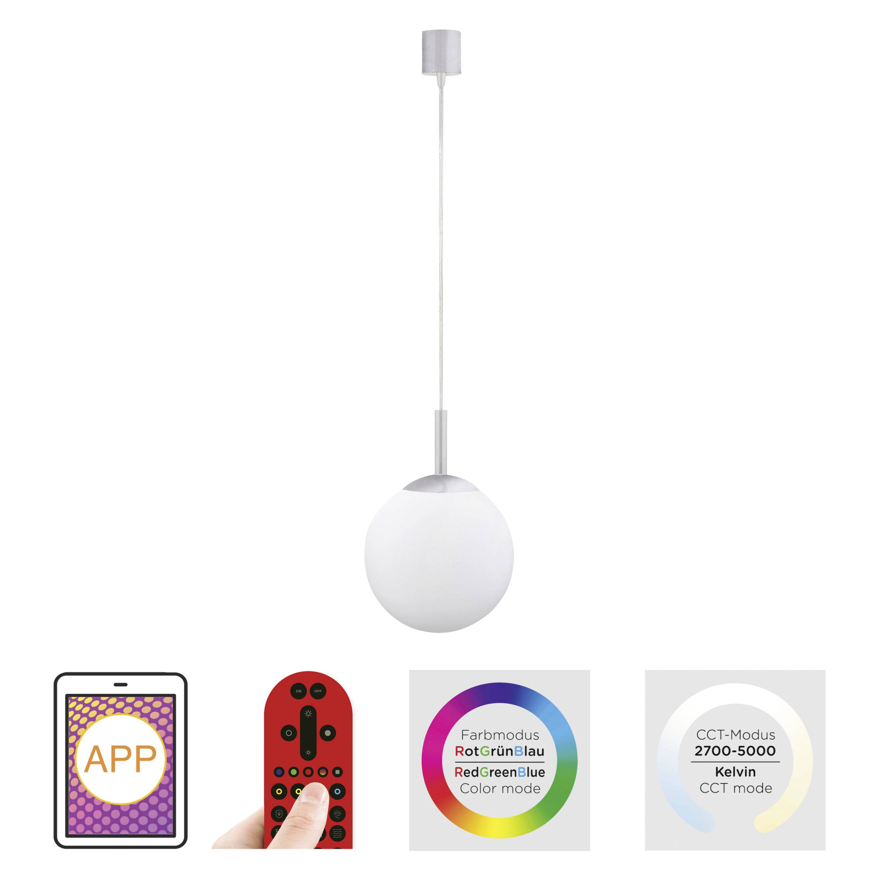 Just Light LOLASMART BOLO 22072-55 LED-Pendelleuchte E27 10W Stahl