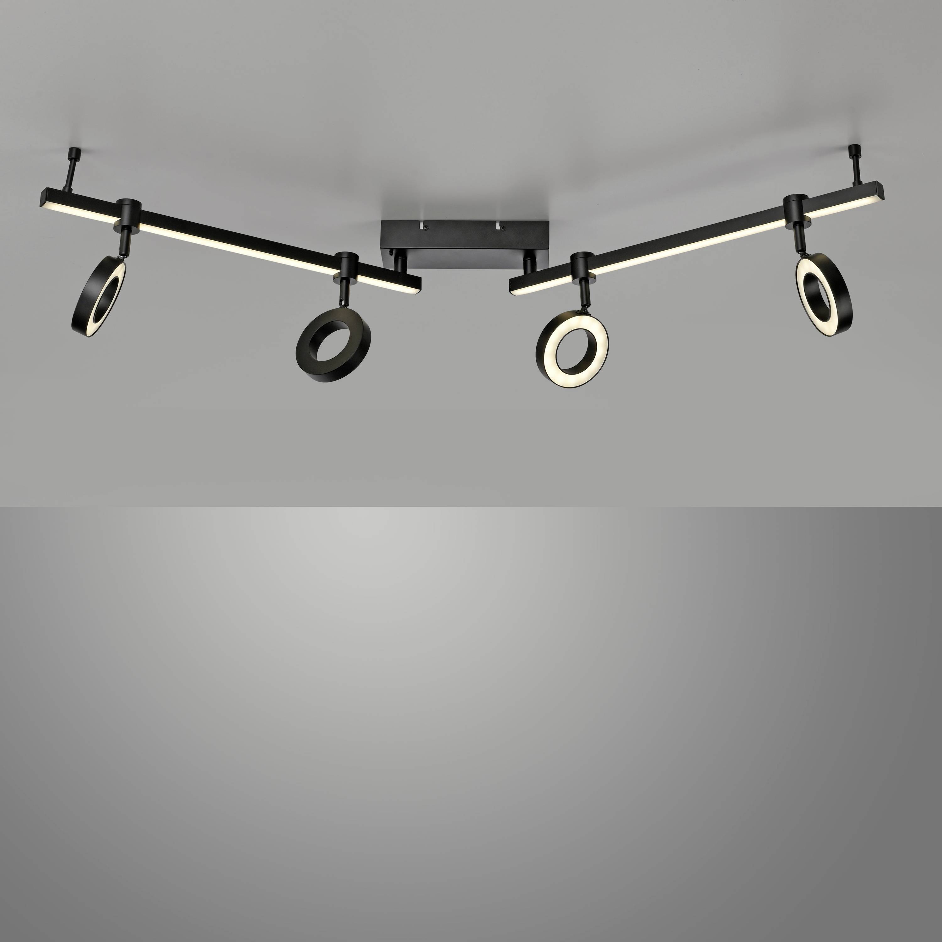 Just Light 12076-18 LOLASmart-BILEDA LED-Deckenleuchte LED LED fest eingebaut 21.5 W Schwarz