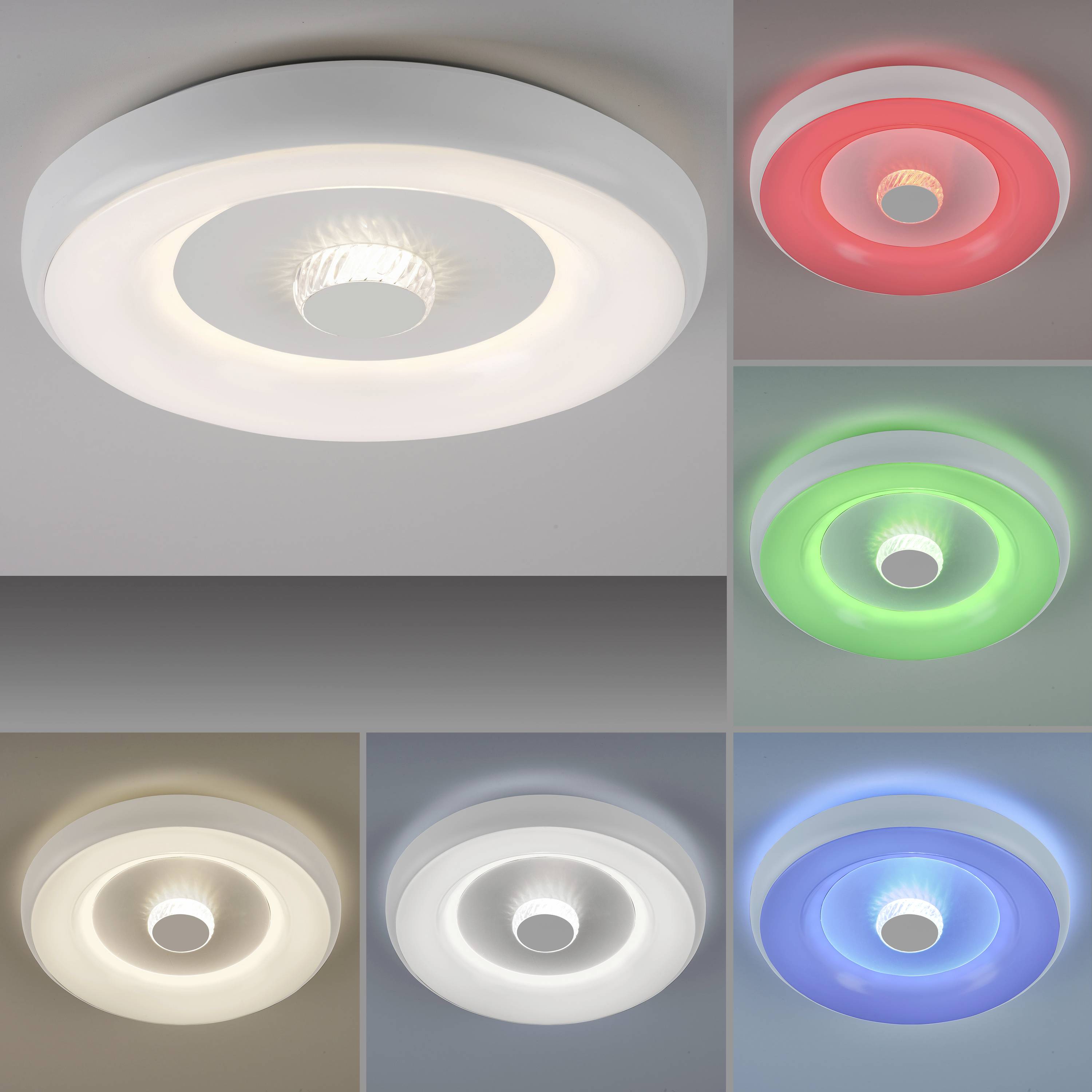 Just Light 14271-16 LOLASMART VERTIGO LED-Deckenleuchte LED LED fest eingebaut 19W Weiß