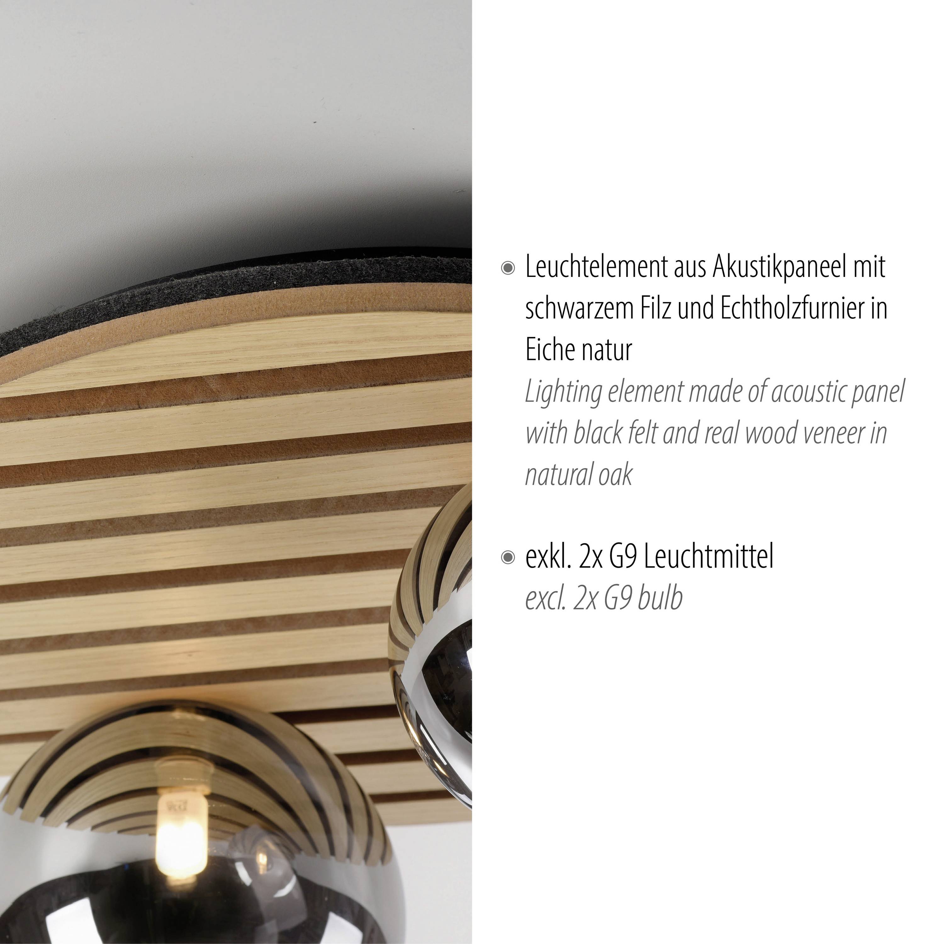 Just Light 15208-79 GREEN STIKA Deckenleuchte G9 10W Holz