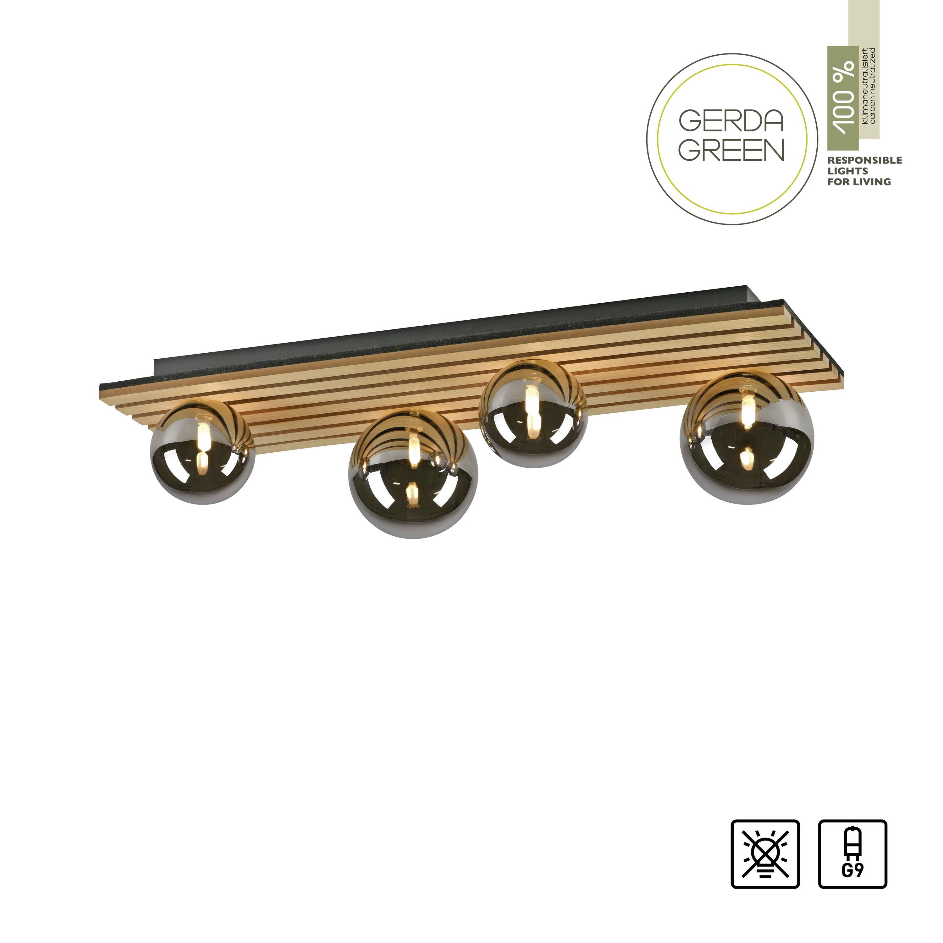 Just Light 15209-79 GREEN STIKA Deckenleuchte G9 20W Holz
